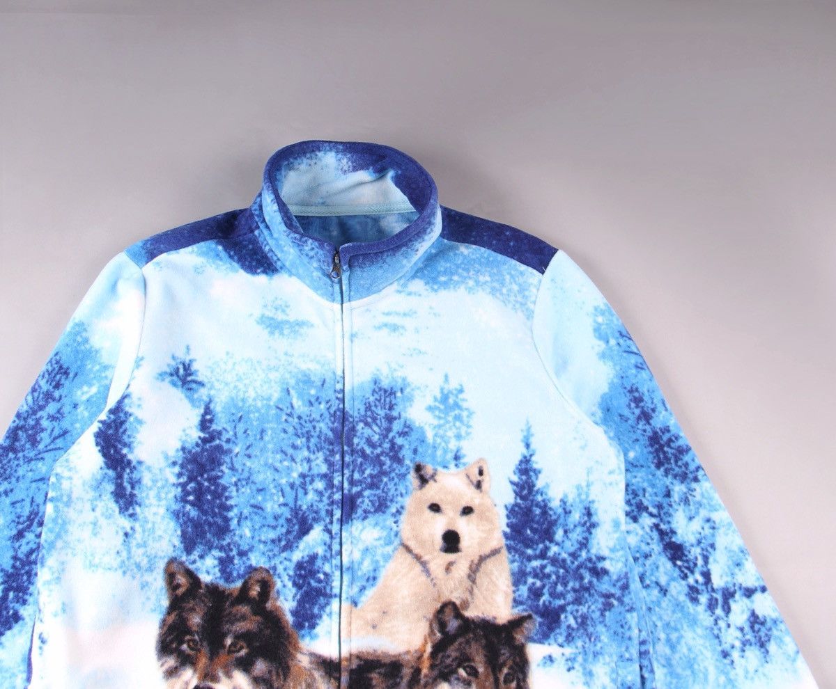 Vintage Vintage Fleece All Over Print Dog Retro Jacket Animal Wolf M Size US M / EU 48-50 / 2 - 3 Thumbnail