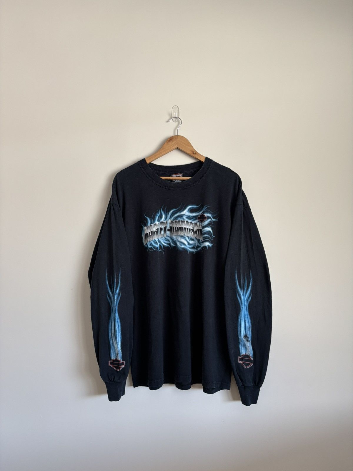 VTG 00s Harley Davidson Flame sleeves