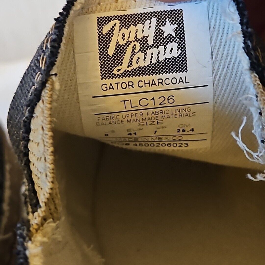 Tony Lama Tony Lama Gator Driving Moccasins Mens 8 Charcoal Opanka Sli Size US 8 / EU 41 - 9 Thumbnail