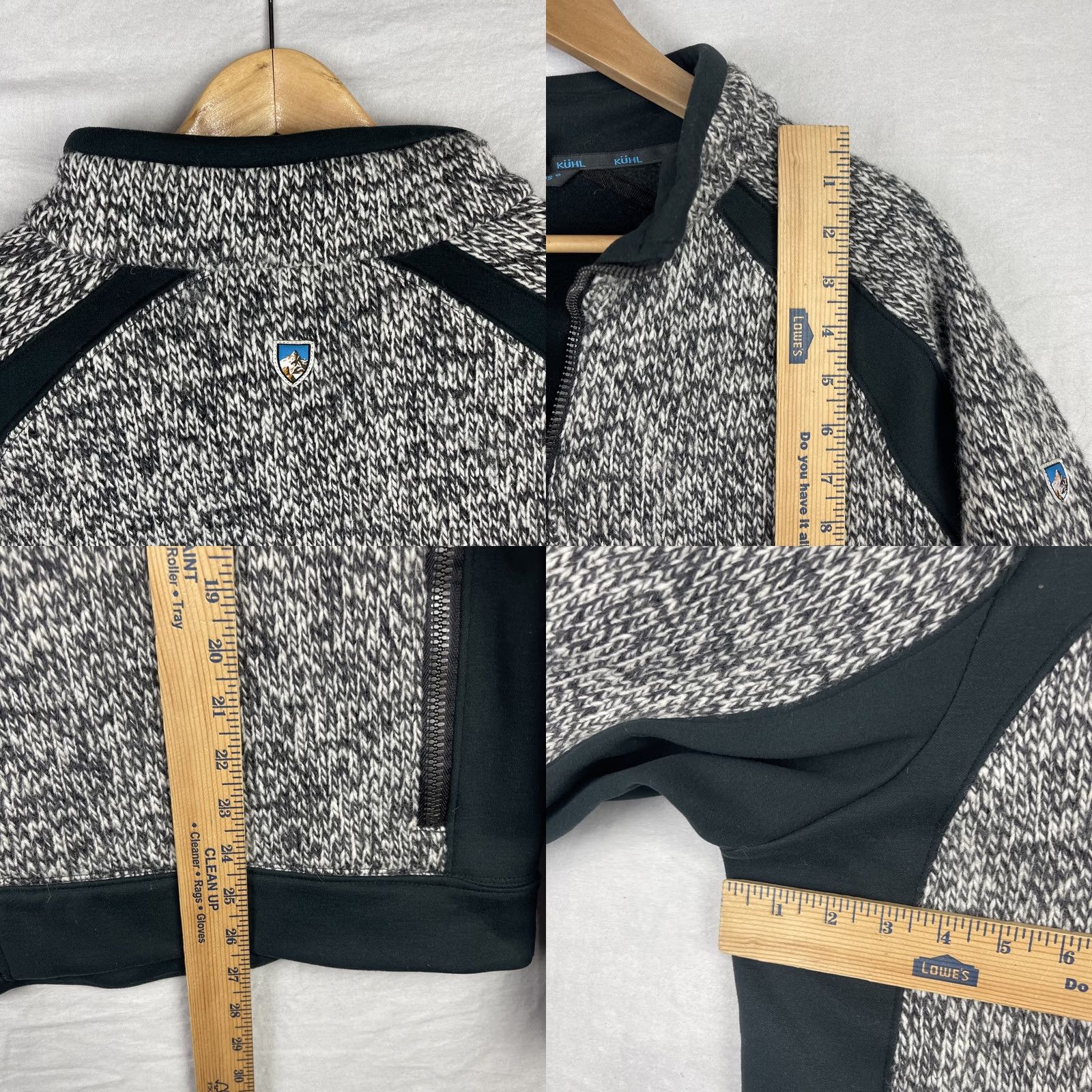 Vintage Kuhl Stout Jacket Mens 2XL Black Wool Knit Zip Up Boxy Size US XXL / EU 58 / 5 - 8 Thumbnail