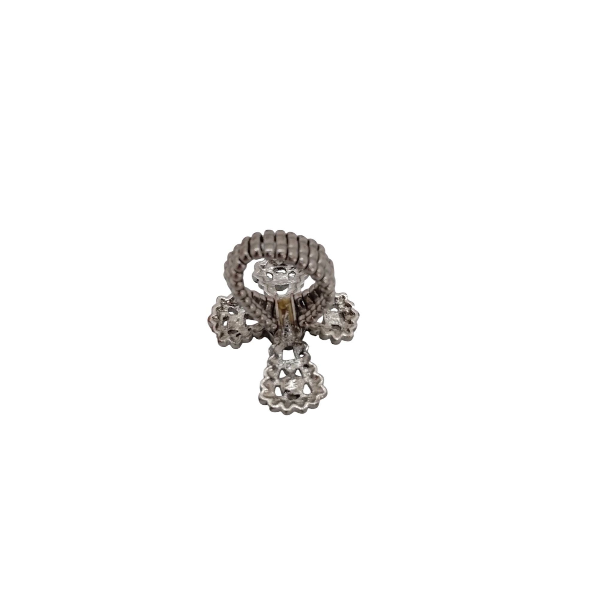 Other Vintage-Style Silver-Tone Cross Adjustable Stretch Ring With Size ONE SIZE - 3 Thumbnail