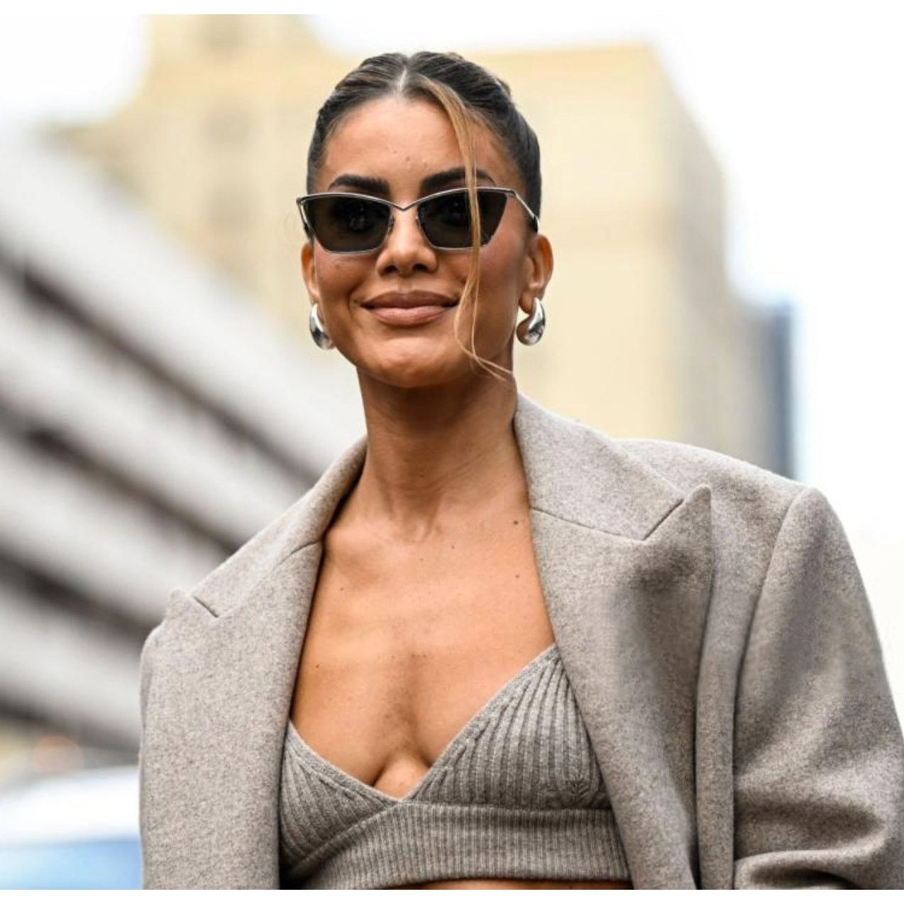 Saint Laurent Paris NEW Saint Laurent SL637 Cat Eye Sunglasses in Silver Metal Size ONE SIZE - 1 Thumbnail