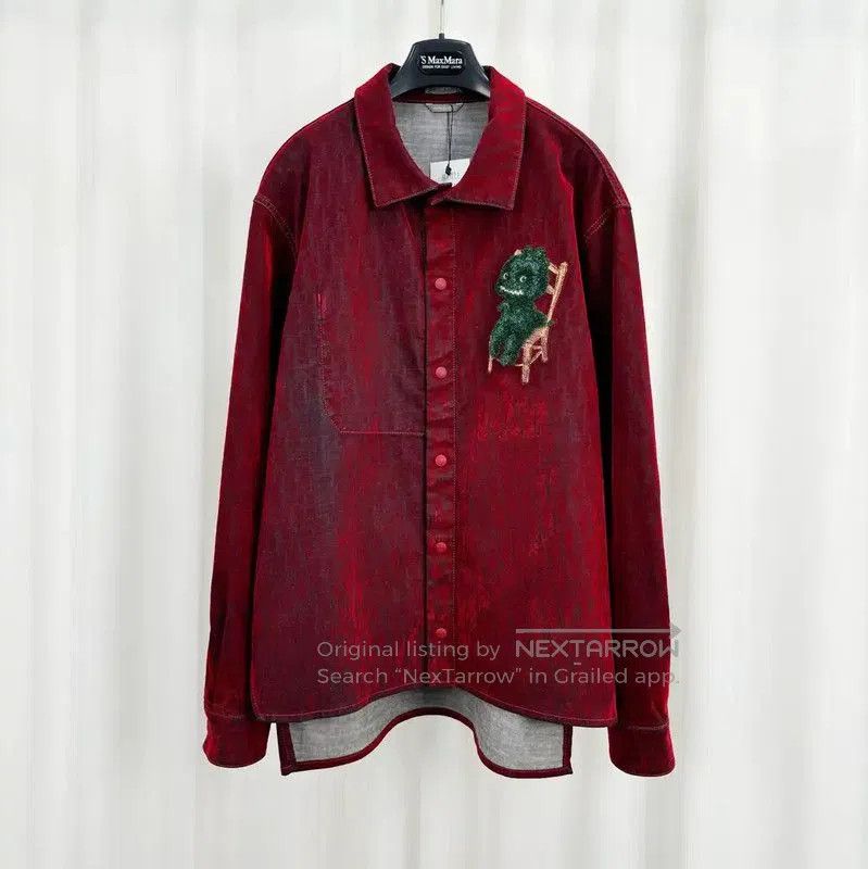 Dior Dior Red Cotton Logo Embroidered Long Sleeve Jacket . Size US M / EU 48-50 / 2 - 1 Thumbnail