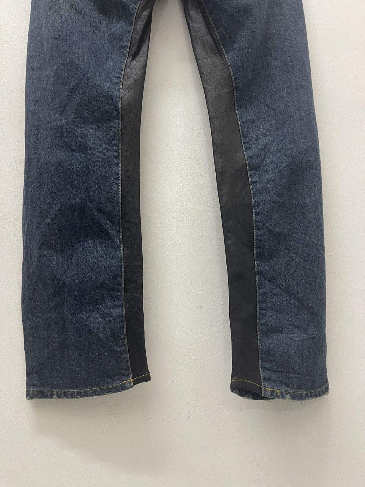 Sasquatchfabrix Rare Vintage SASQUATCHfabrix Leather Crop Trim Made In Japan Size US 33 - 13 Thumbnail