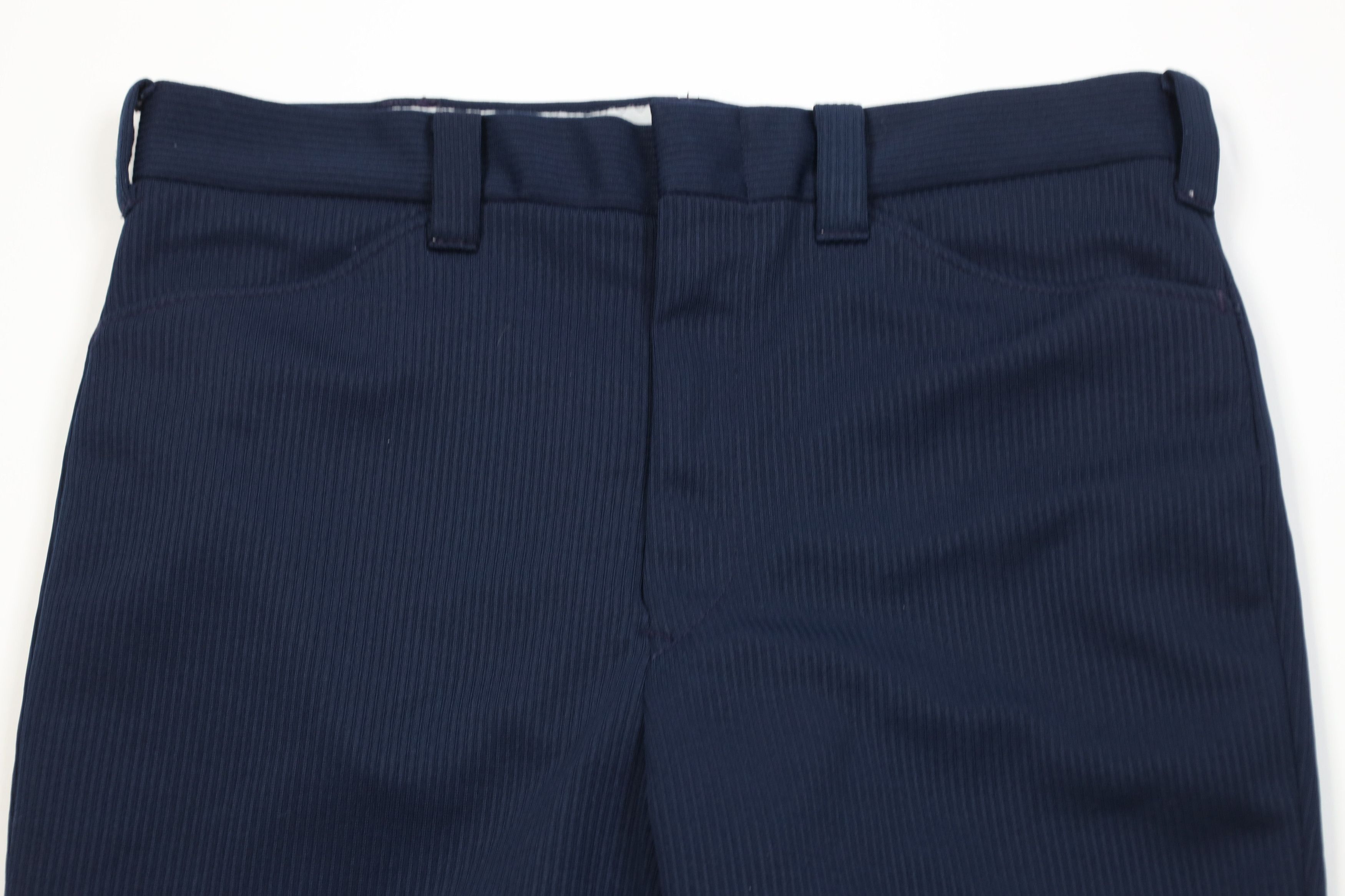 Wrangler Vintage 60s 70s Wrangler Knit Wide Leg Chino Pants Blue USA Size US 34 / EU 50 - 2 Thumbnail