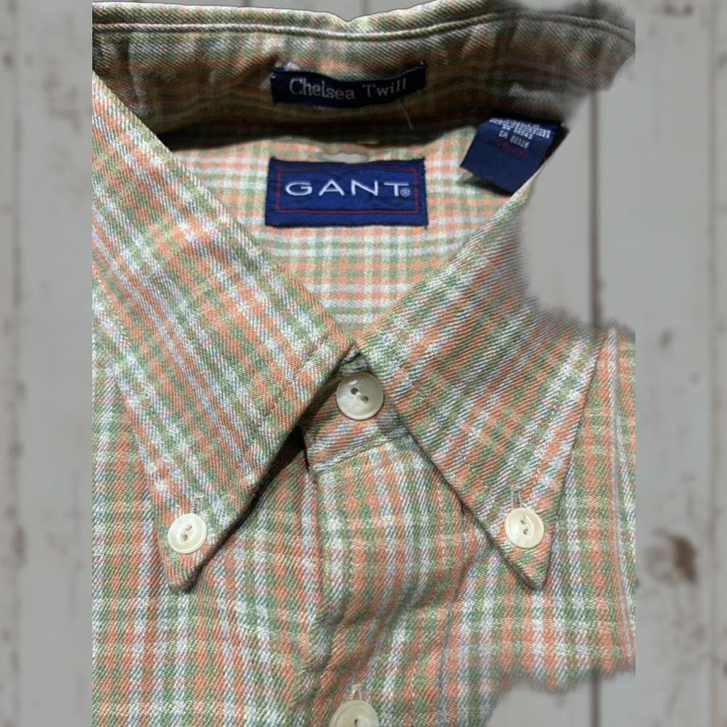 Gant GANT Mens XL Check Button Up Long Sleeve Preppy Plaid Twill Shirt Blue Multicolor Size US XL / EU 56 / 4 - 1 Thumbnail