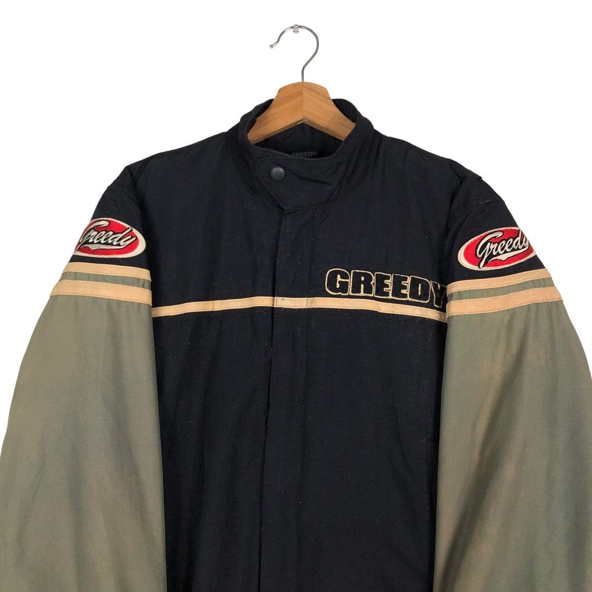 Japanese Brand 🔥VINTAGE MOTOR RACING JACKET GREEDY BIG LOGO Size US S / EU 44-46 / 1 - 3 Thumbnail