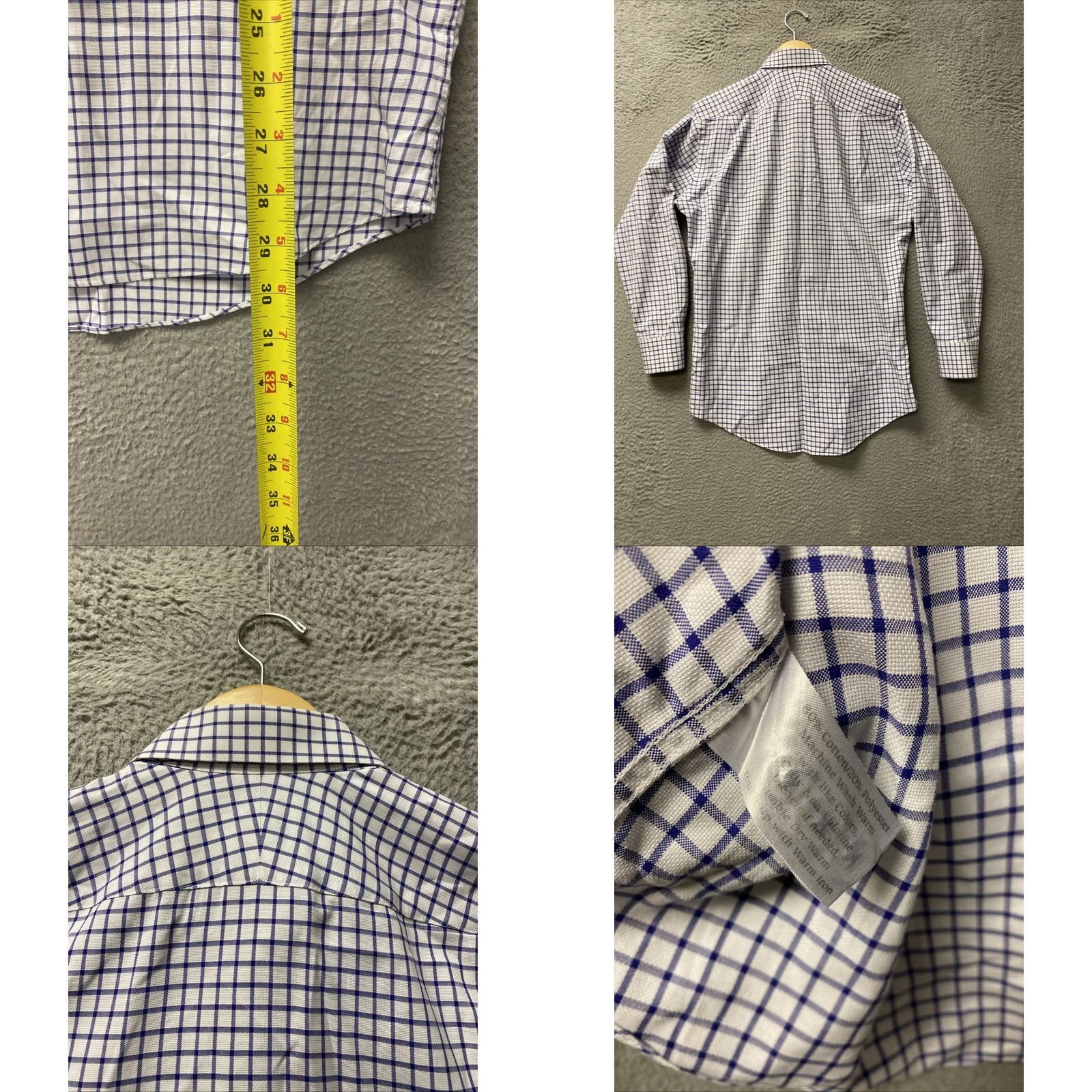 Neiman Marcus VINTAGE Neiman Marcus Button Shirt Mens Medium Blue Check Long Sleeve /0832 Size US M / EU 48-50 / 2 - 8 Thumbnail