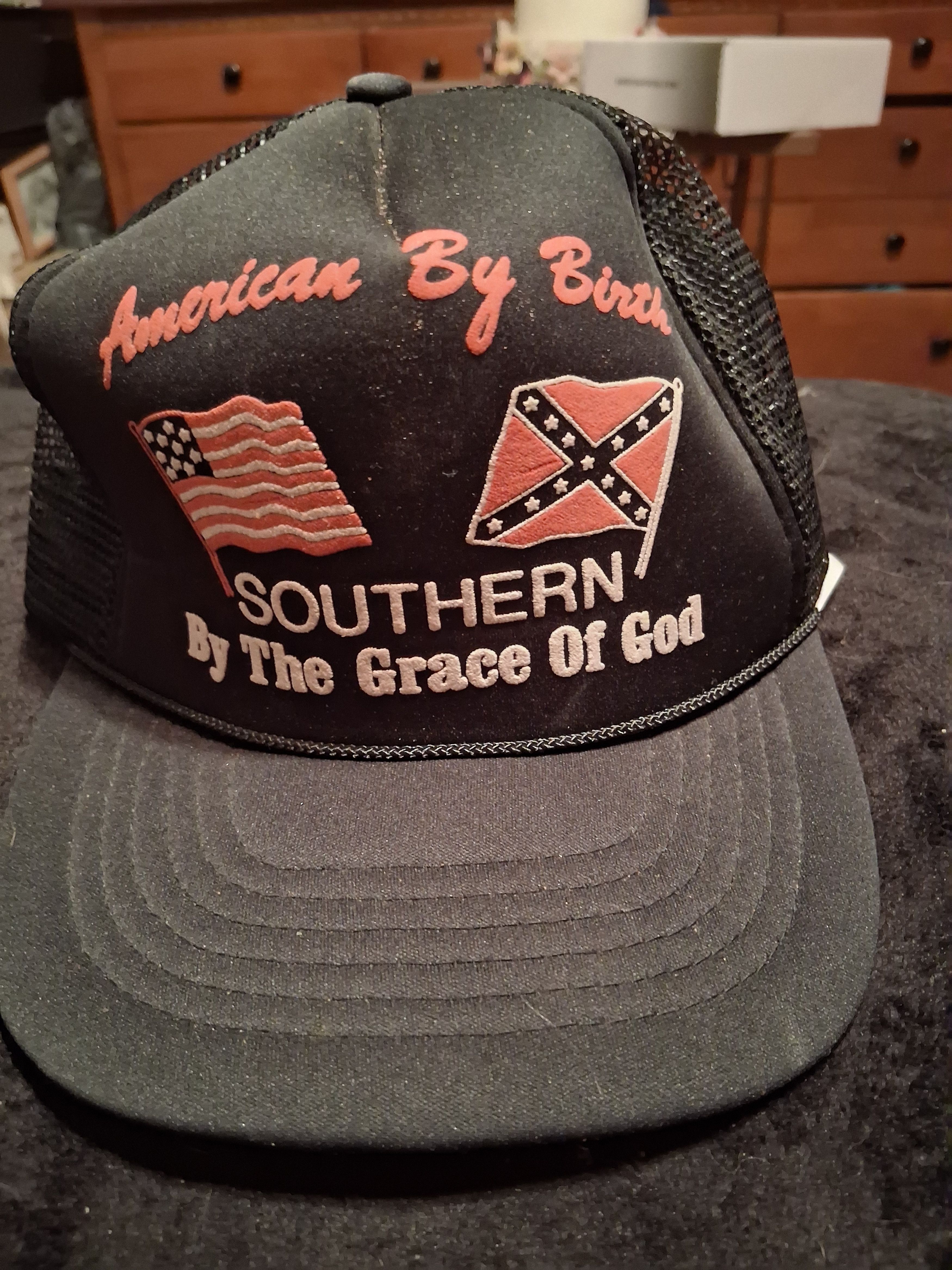 Other American by birth; Southern By The Grace of God trucker hat Size ONE SIZE - 1 Thumbnail