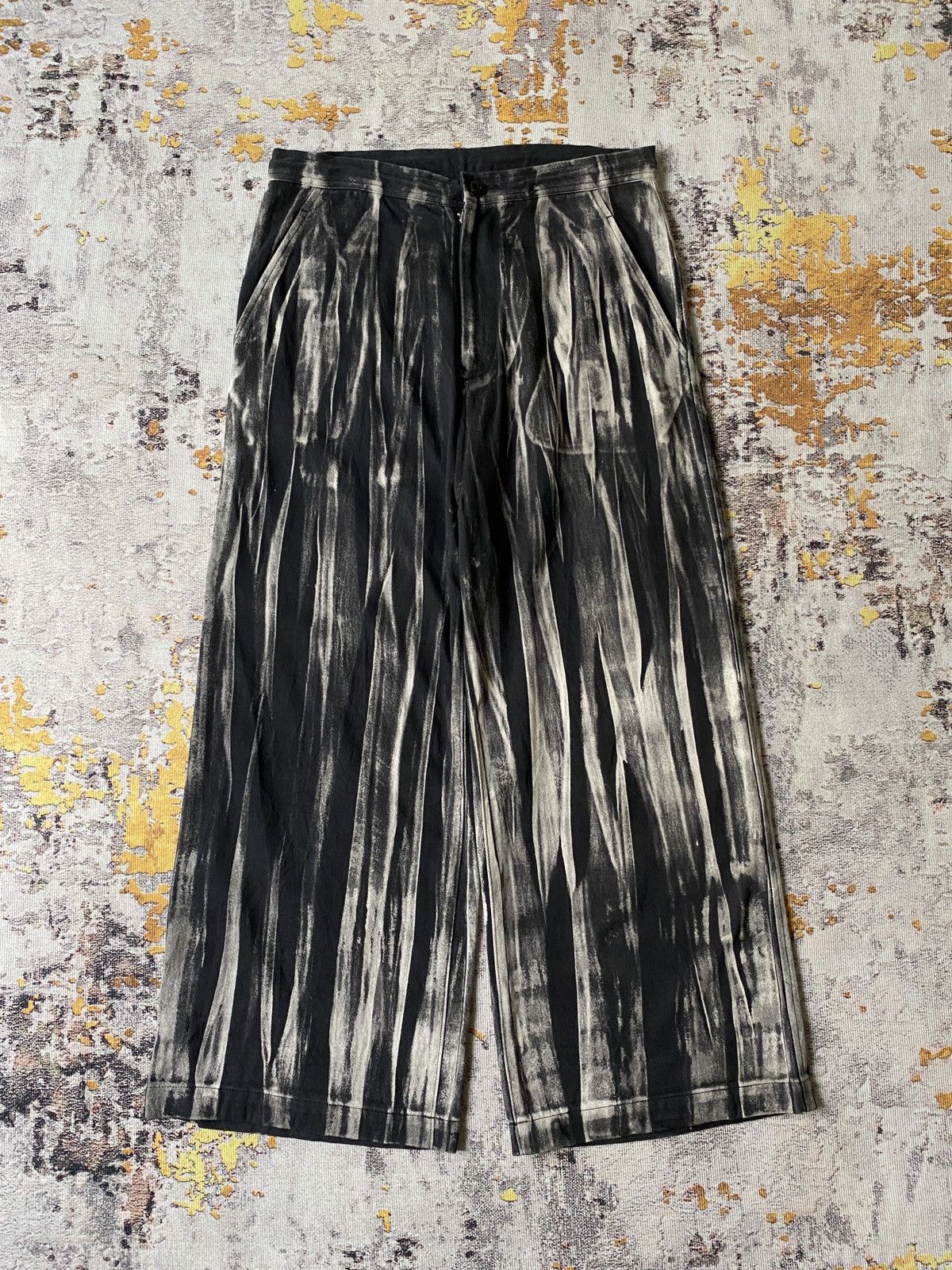Yohji Yamamoto Y’s Yohji Yamamoto Bleached Drawstring Wide Leg Pant Size US 32 / EU 48 - 3 Thumbnail