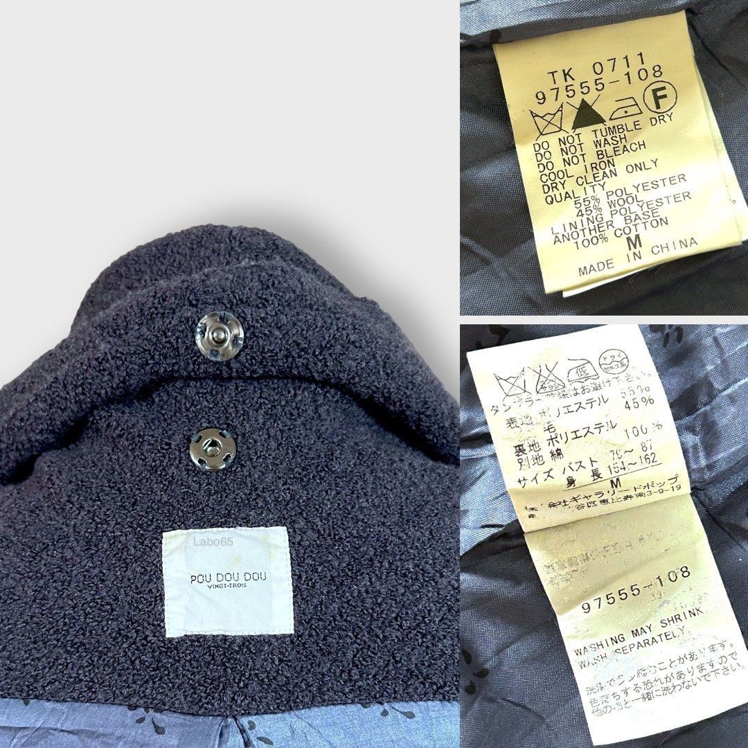 Other POU DOU DOU » 2-Way Wear asymmetrical Cape-Jacket// Navy Size M / US 6-8 / IT 42-44 - 5 Thumbnail