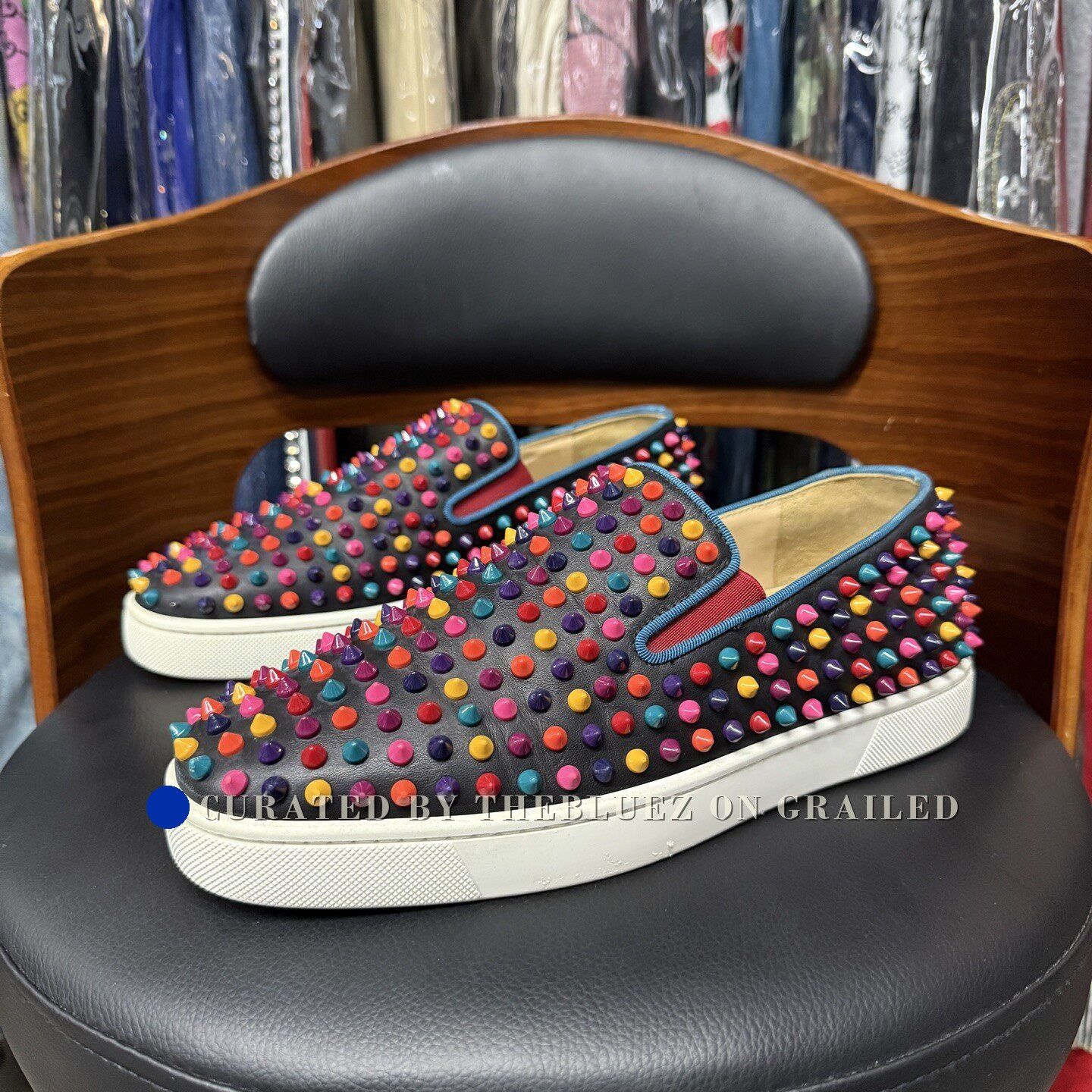 Christian Louboutin Christian Louboutin Rainbow Rivet Red Sole Sneakers Size US 8 / EU 41 - 1 Thumbnail