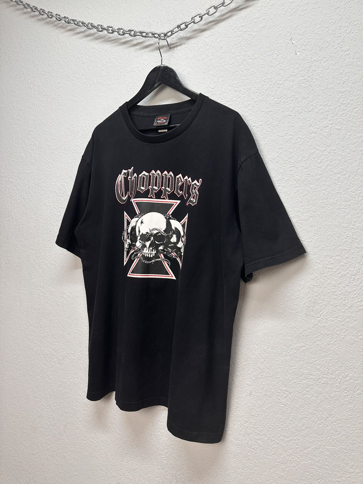 West Coast Choppers Vintage West Choppers Black T-shirt Made USA Faded Y2K Size US XL / EU 56 / 4 - 5 Thumbnail