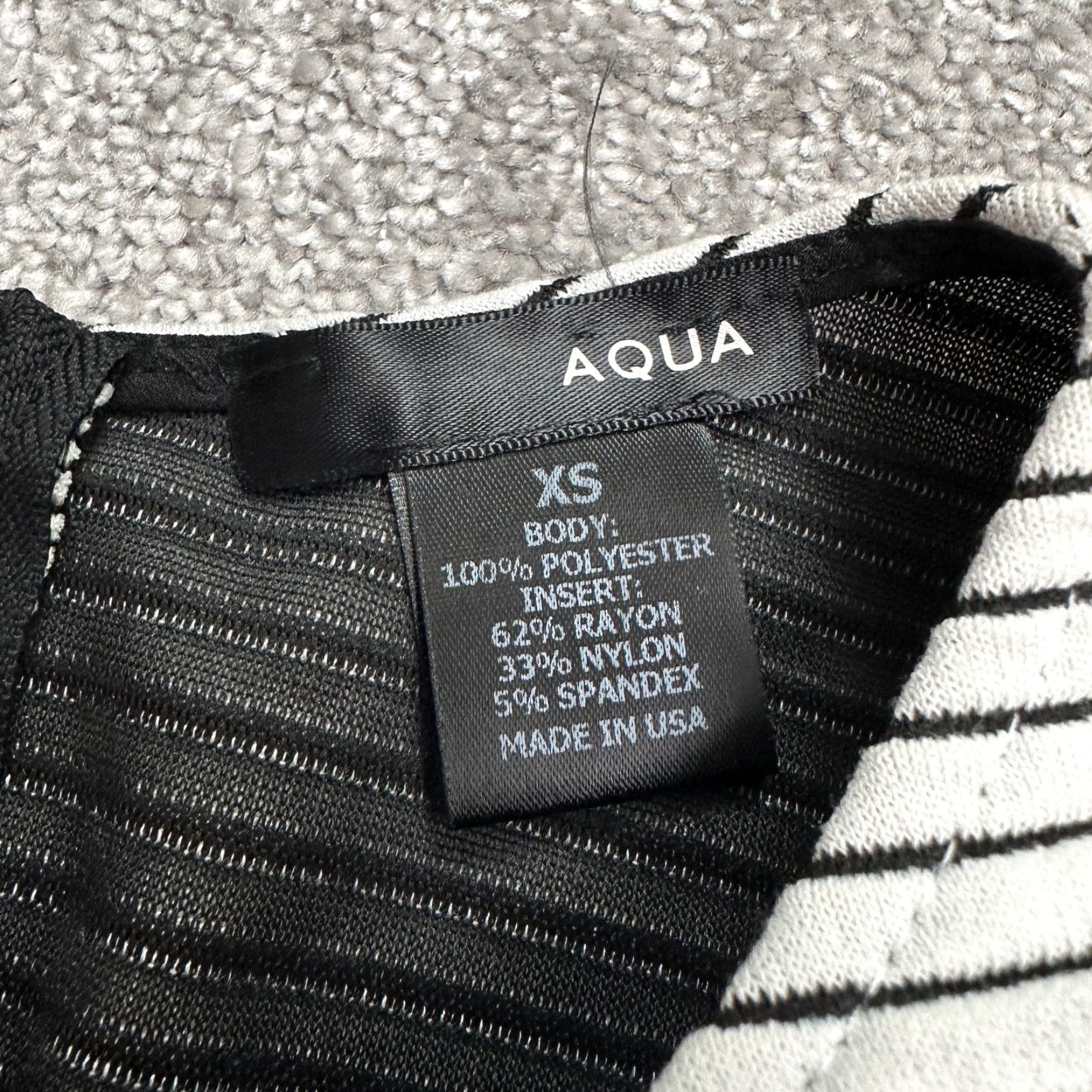 AQUA Aqua Dress XS White Black Stripe Sleeveless Bodycon Midi Women Size XS / US 0-2 / IT 36-38 - 5 Thumbnail