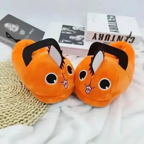 Jewelry Pochita Slippers Chainsaw Man children Warm winter Size US 6 / EU 39 - 2 Thumbnail