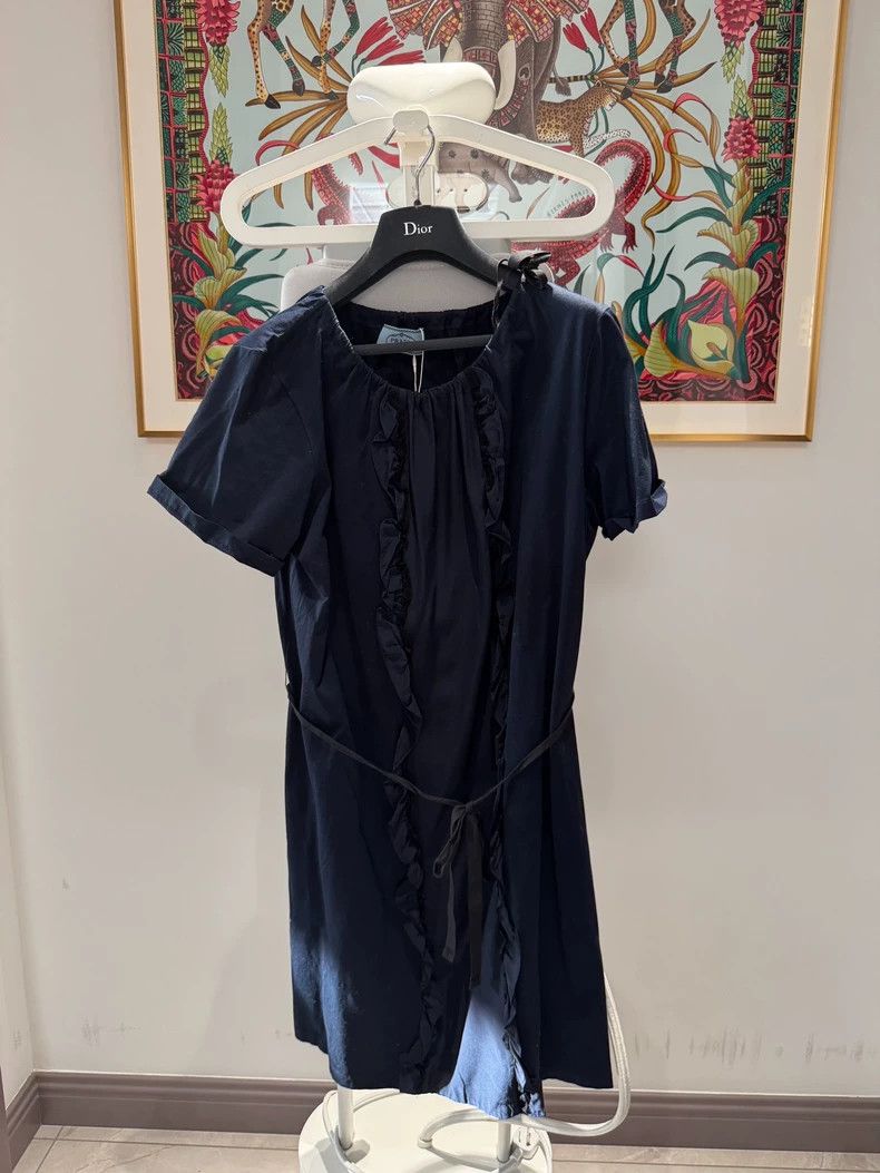 Prada Prada Dark blue dress 2502-Nextarrow Size L / US 10 / IT 46 - 1 Thumbnail