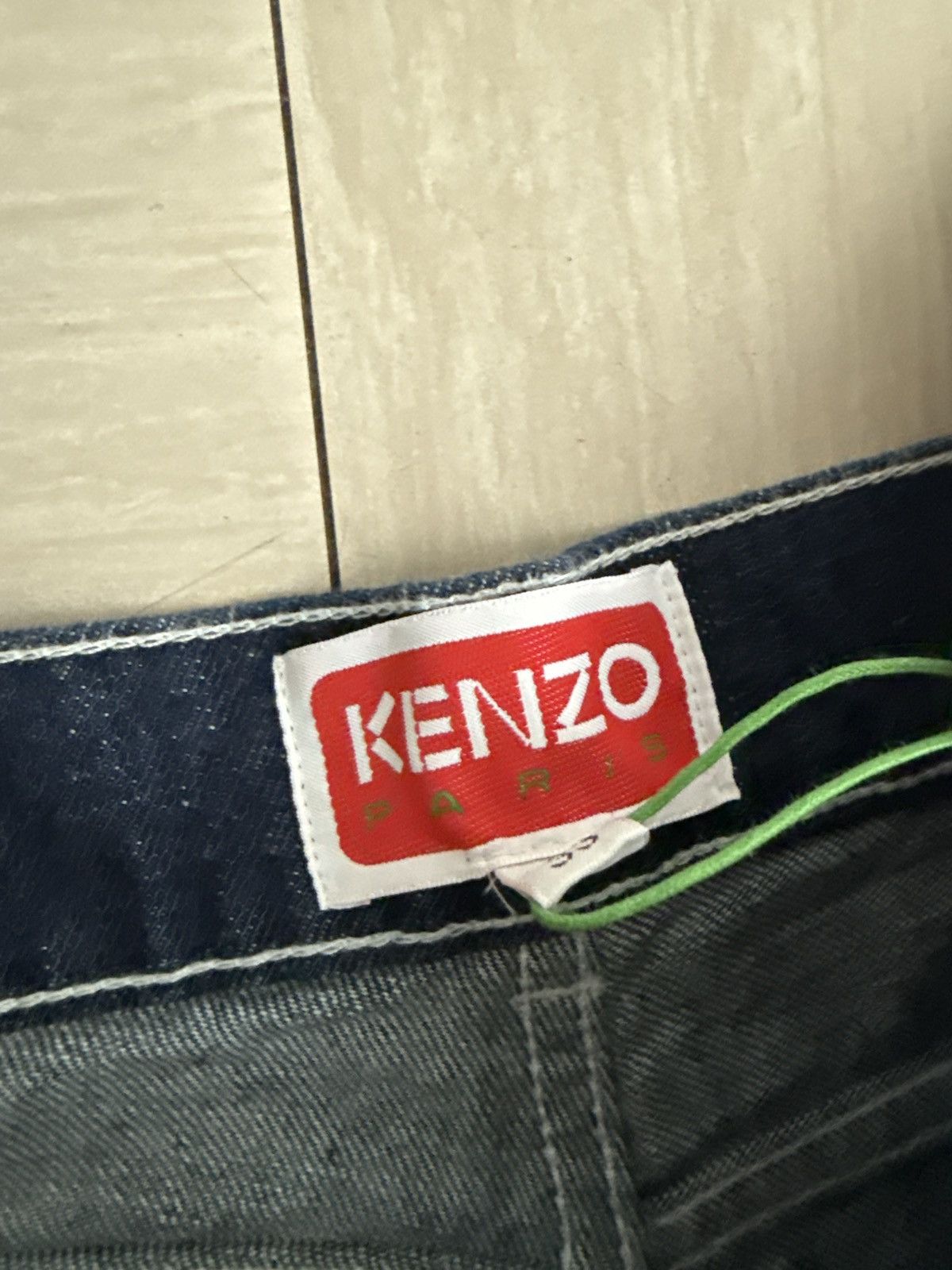 Kenzo Kenzo Denim Dark blue white stitches jeans Size US 33 - 6 Thumbnail