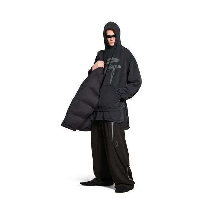 Balenciaga o1w1db11225 3B Liquified Hoodie Large Fit in Black Size US XXS / EU 40 - 2 Thumbnail