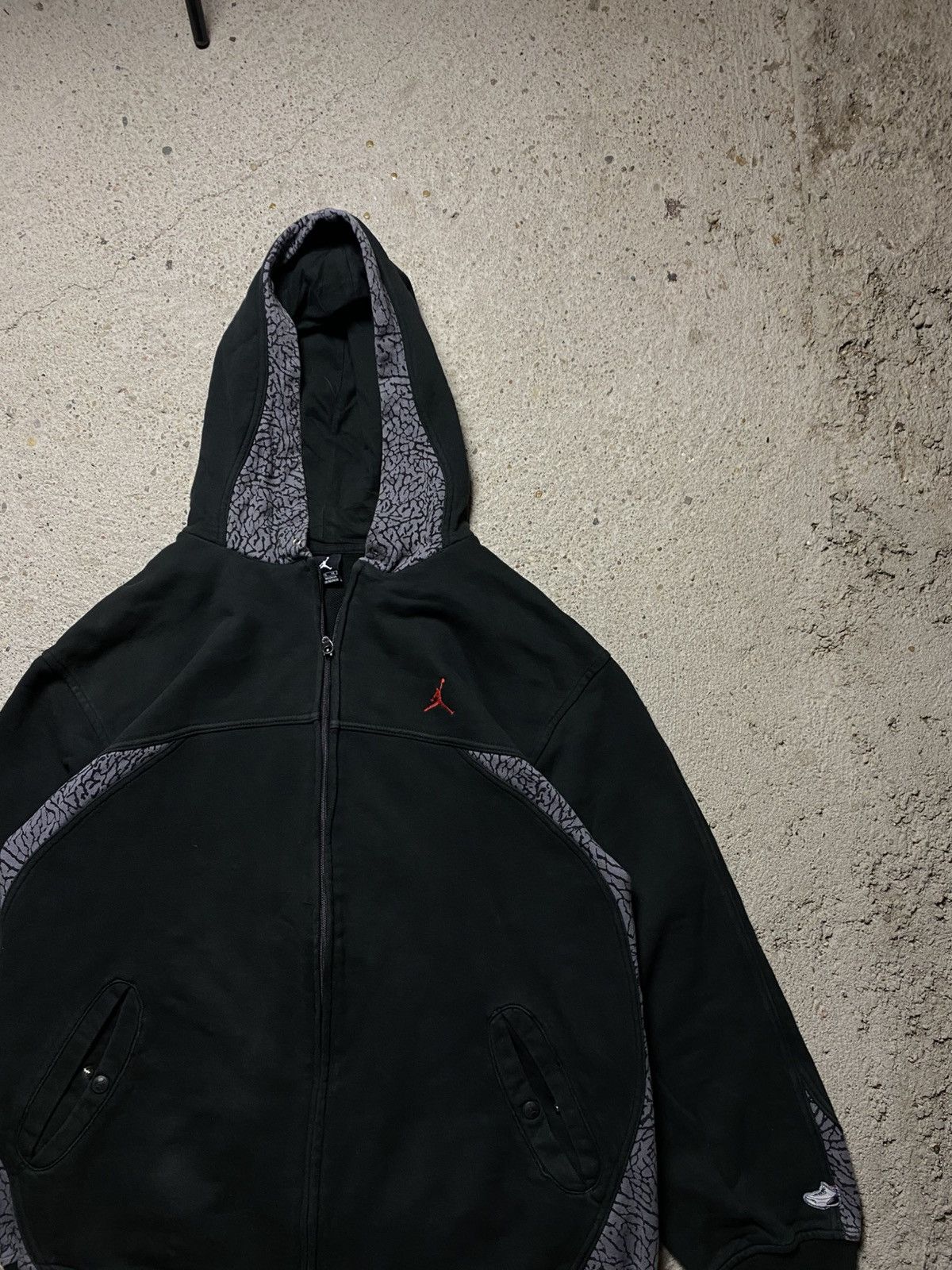 Nike air Jordan vintage cement hoodie zip -up baggy retro