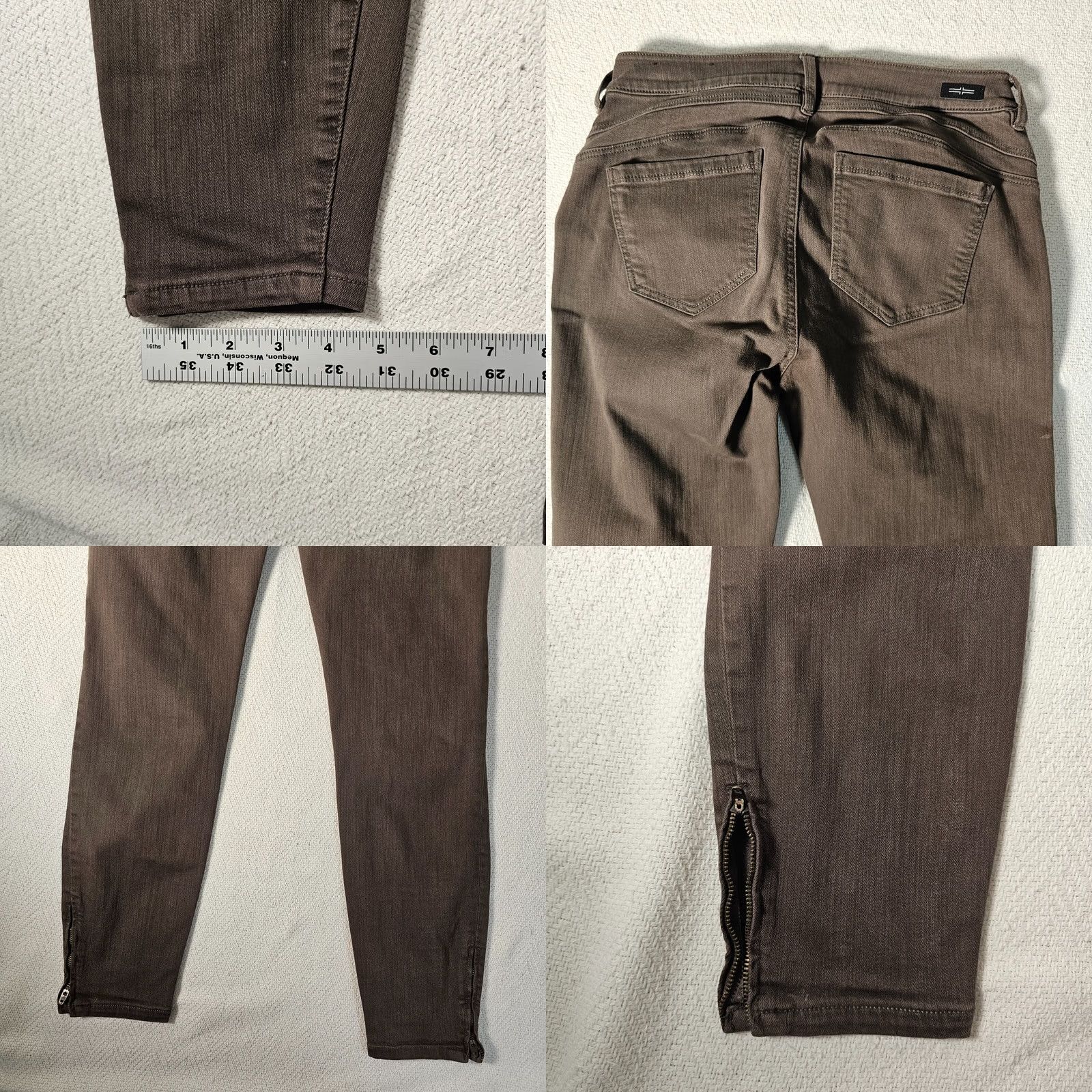 Olive Liverpool Jeans Ankle Denim Jeans Size 8 Cypress Dark Olive Zip Leg Women Size 30" / US 8 / IT 44 - 8 Thumbnail