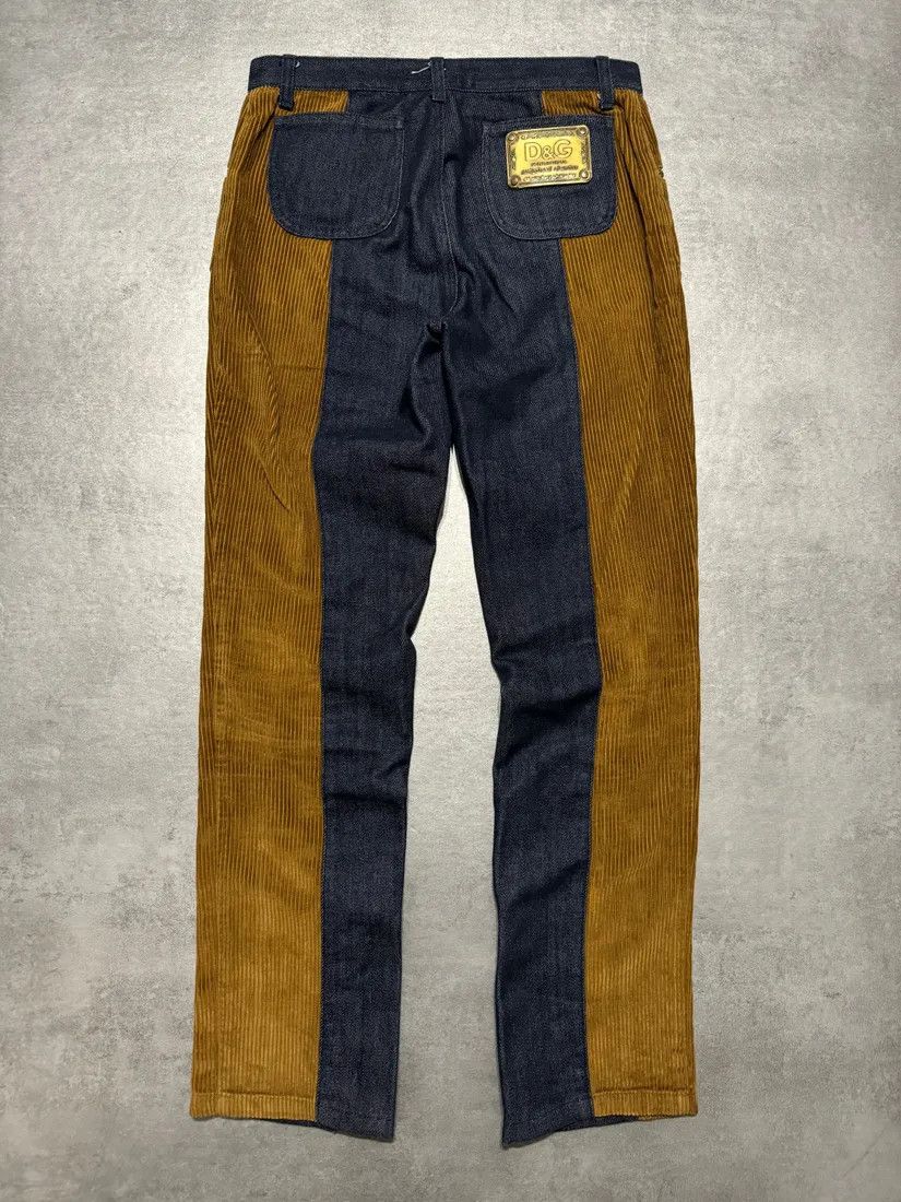Dolce & Gabbana × Vintage 2000s Dolce & Gabbana Brut Denim Jeans & Velvet Hybride Pants Size US 30 / EU 46 - 2 Thumbnail