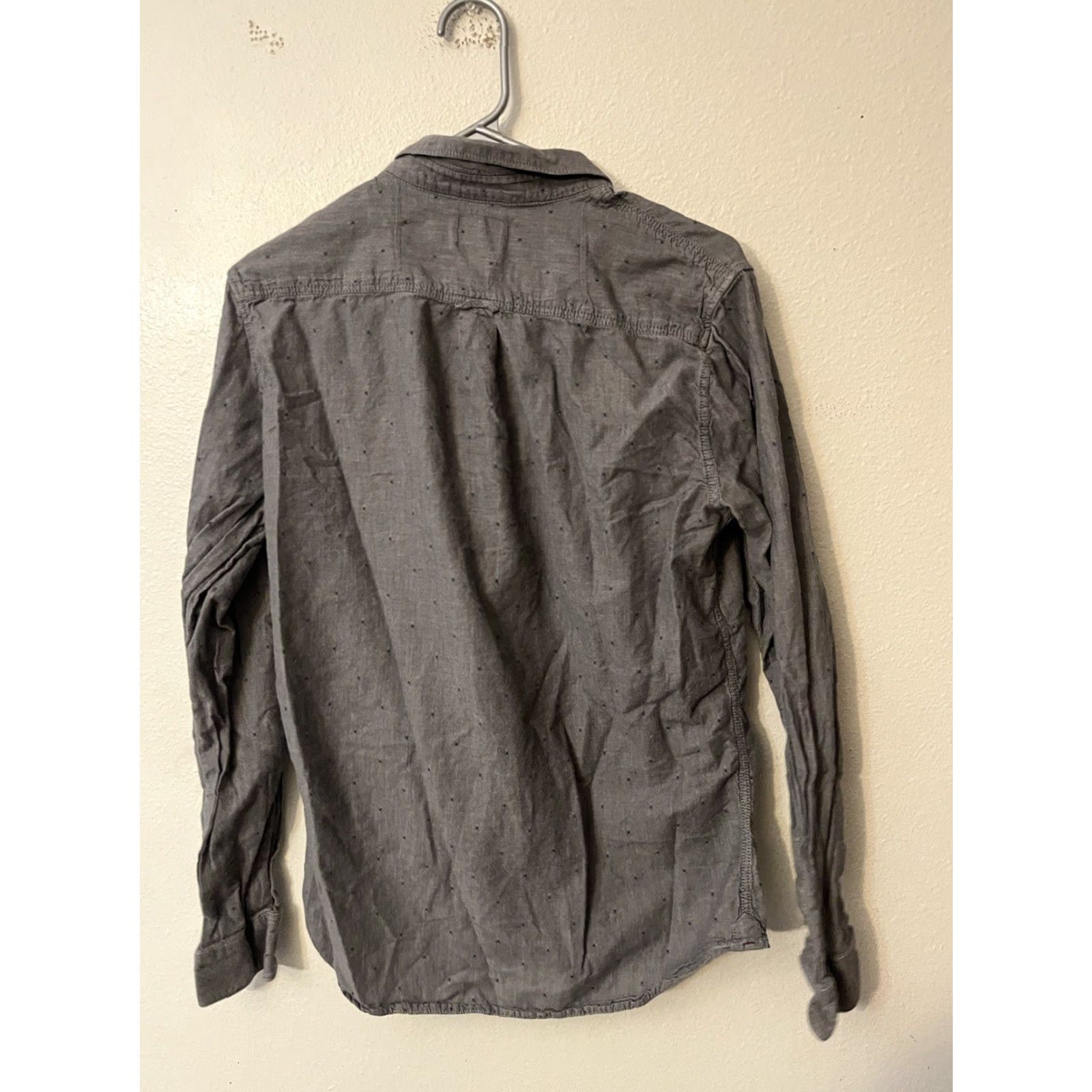 Vans Vans Shirt Mens Medium Gray Solid Long Sleeve Button Down Off The Wall Size US M / EU 48-50 / 2 - 3 Thumbnail