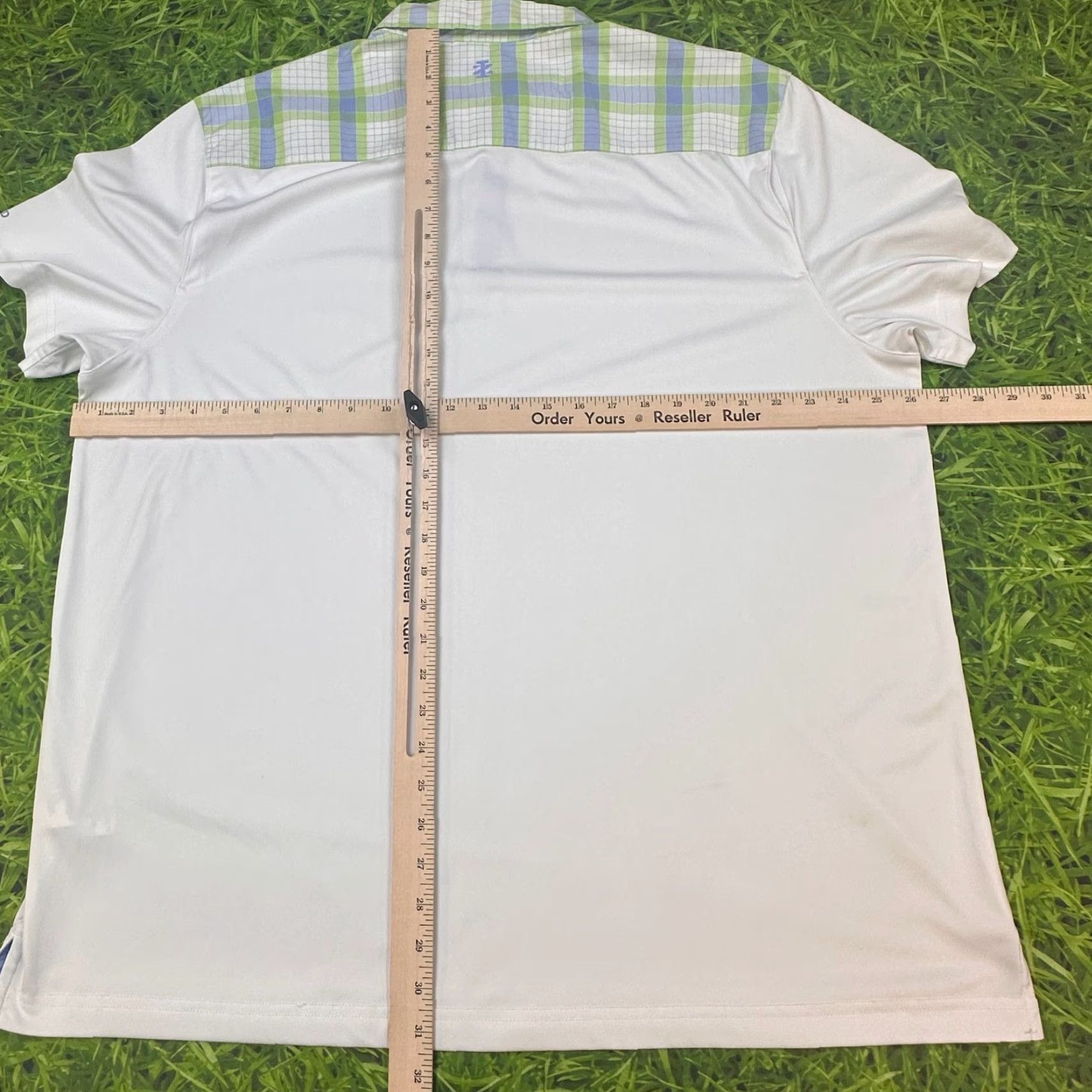 Izod IZOD Golf Polo Shirt Mens 2XL White with Contrasting Trim Logo Button Down Sports Size US XXL / EU 58 / 5 - 7 Thumbnail