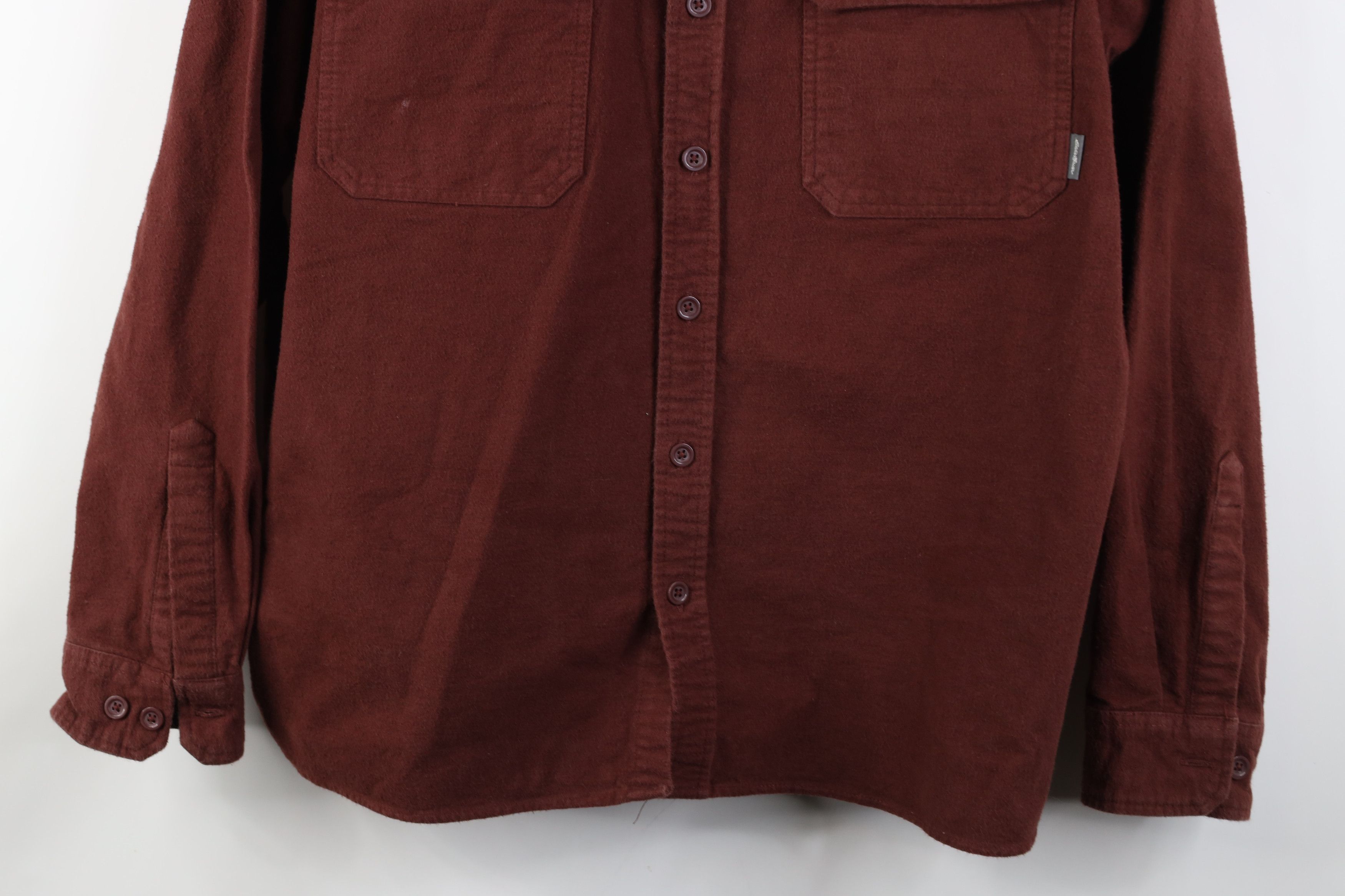 Eddie Bauer Vintage Eddie Bauer Heavyweight Cloth Button Shirt Red Size US XL / EU 56 / 4 - 3 Thumbnail
