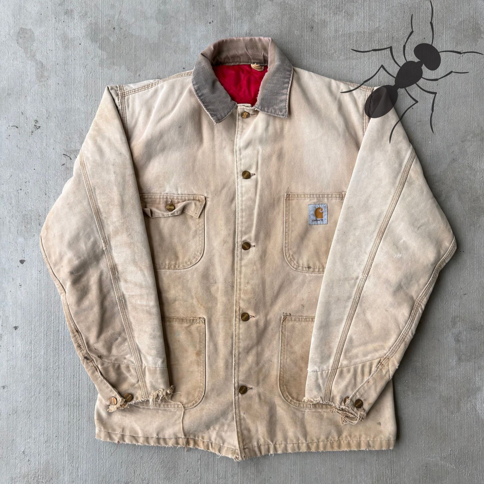 Carhartt × Vintage Carhartt faded brown button up chore work wear jacket Size US M / EU 48-50 / 2 - 1 Thumbnail