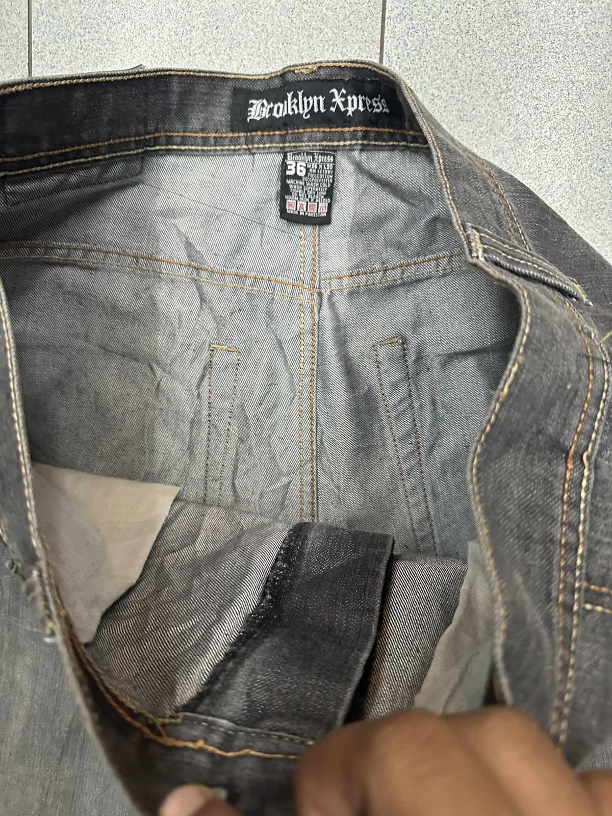 Japanese Brand VTG CROSS Like Chrome Hearts Brooklyn Express Denim Pants Size US 36 / EU 52 - 14 Thumbnail