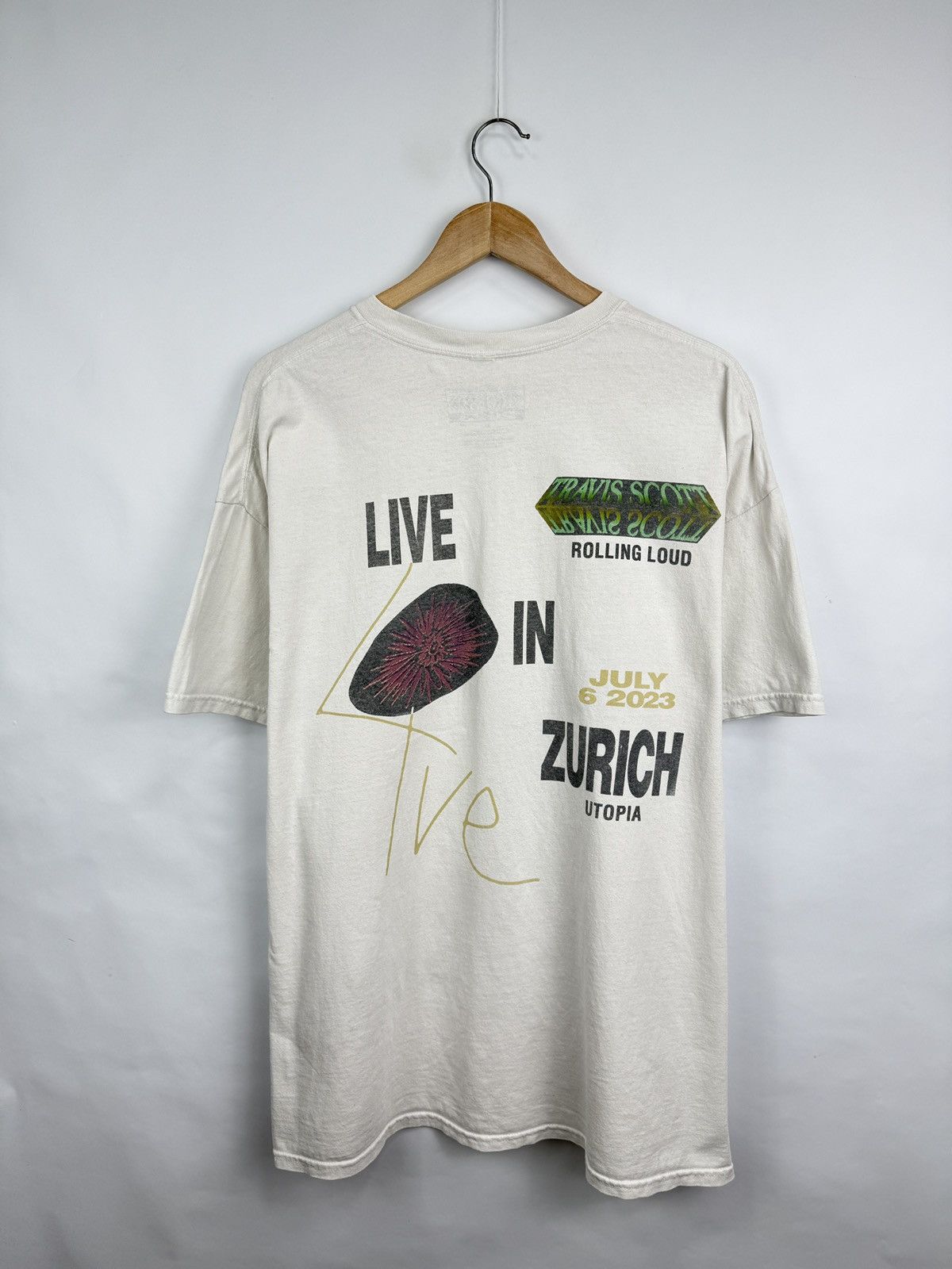 Band Tees × Rolling Loud × Travis Scott 🇨🇭Y2K Travis Scott Rolling Loud Live in Zurich Tour T-Shirt Size US XL / EU 56 / 4 - 8 Thumbnail