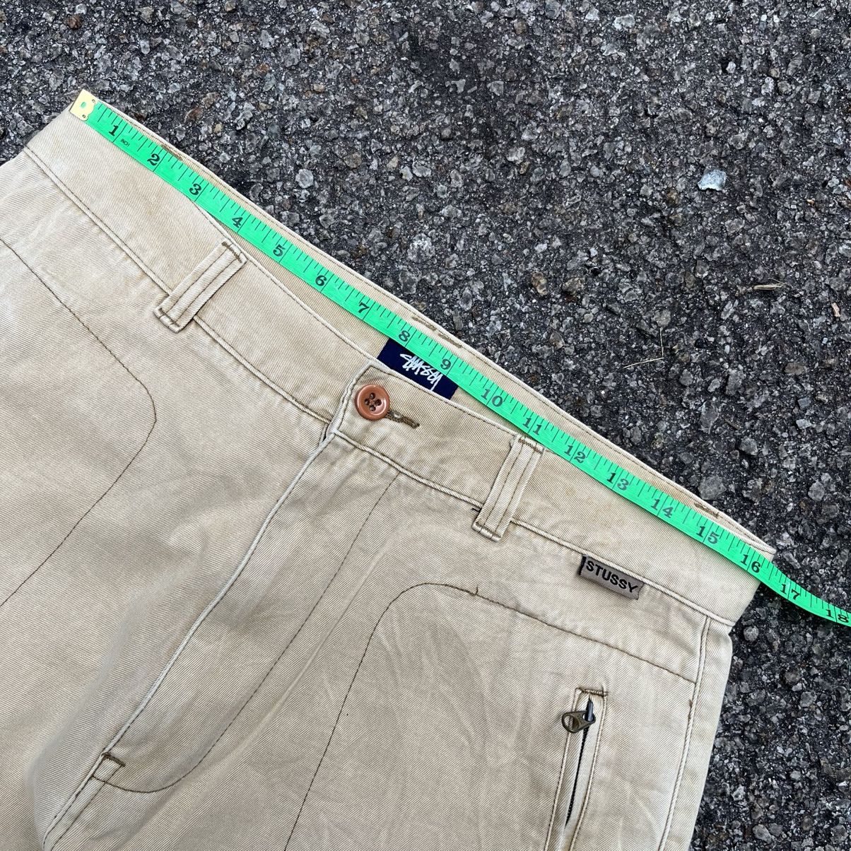 Stussy Vintage Stussy S2C Faded Pant Baggy Loose Fit Khaki Brown Size US 32 / EU 48 - 5 Thumbnail