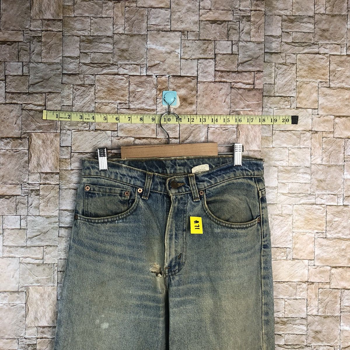 Levi's 512 Levis faded Blue ripped Distressed Denim Pants #A71 Size US 31 - 4 Thumbnail