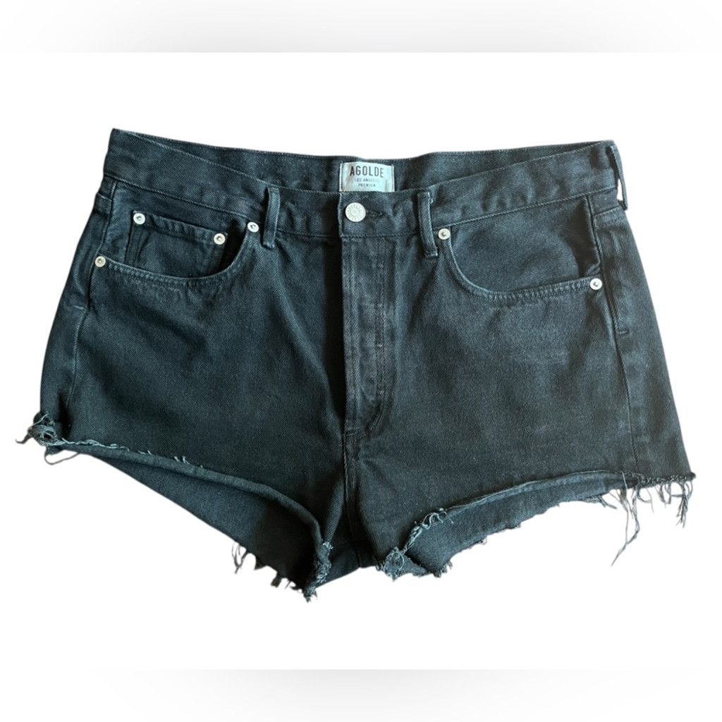 Agolde 🖤 Agolde Black Vintage Cut-Off Denim Shorts 🖤 Size 42" / US 20 - 1 Thumbnail