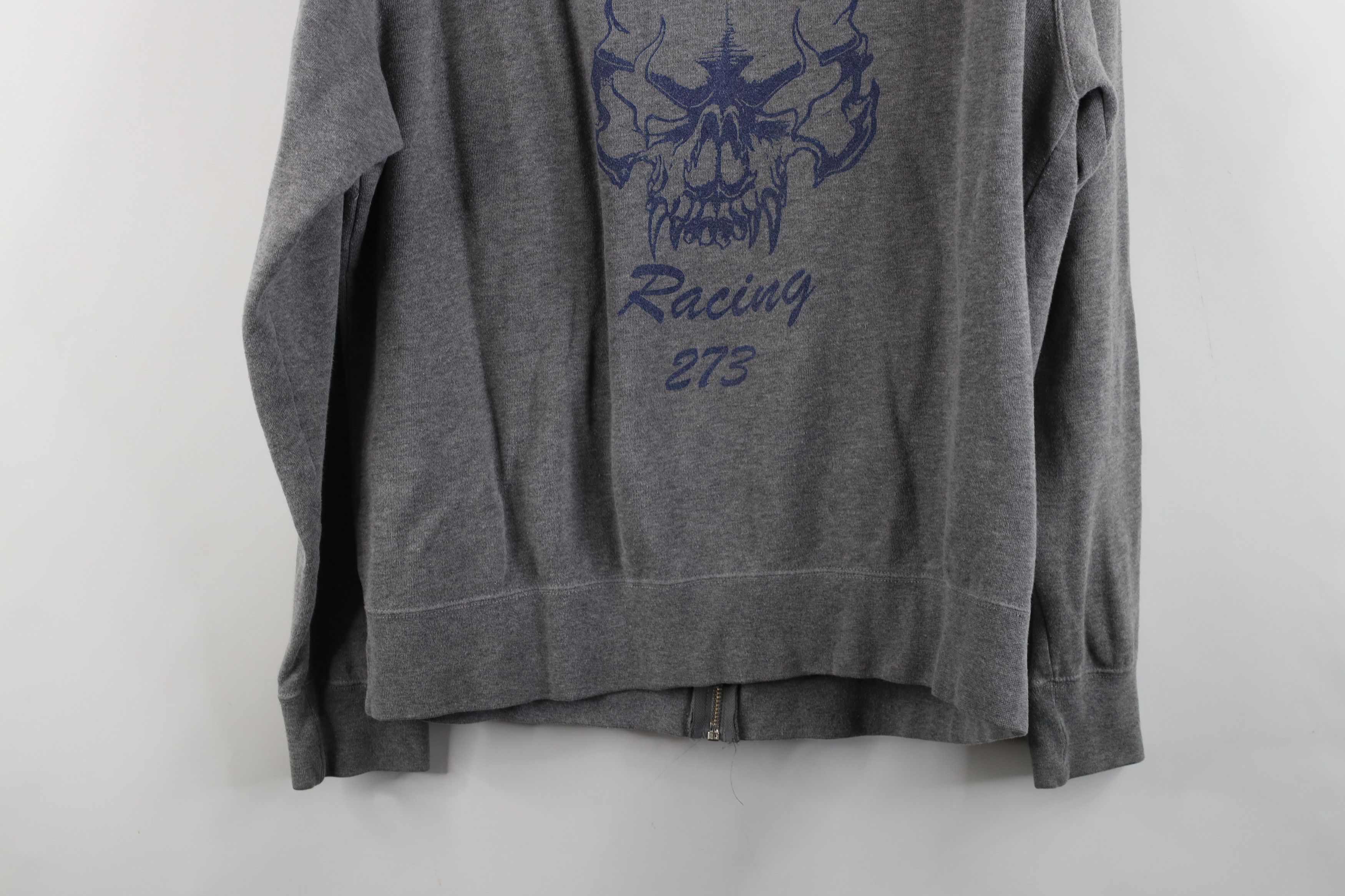 Vintage Vintage Y2K Streetwear Skull Fire Flames Full Zip Hoodie Size US L / EU 52-54 / 3 - 14 Thumbnail