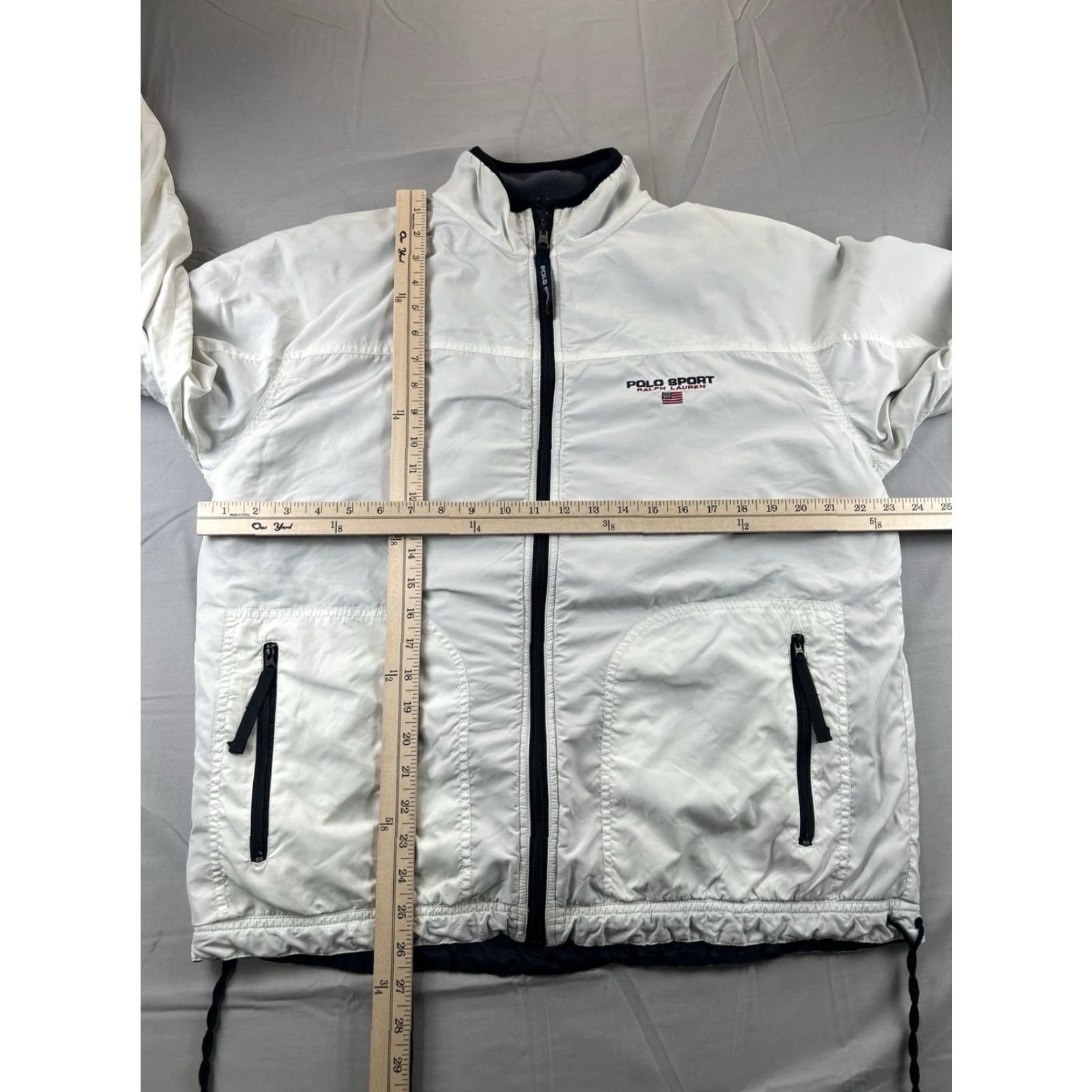 Vintage VINTAGE Polo Sport Jacket Reversible Medium Ralph Lauren Fleece Softshell Zip Up Bomber Gray Mens M Size US M / EU 48-50 / 2 - 7 Thumbnail