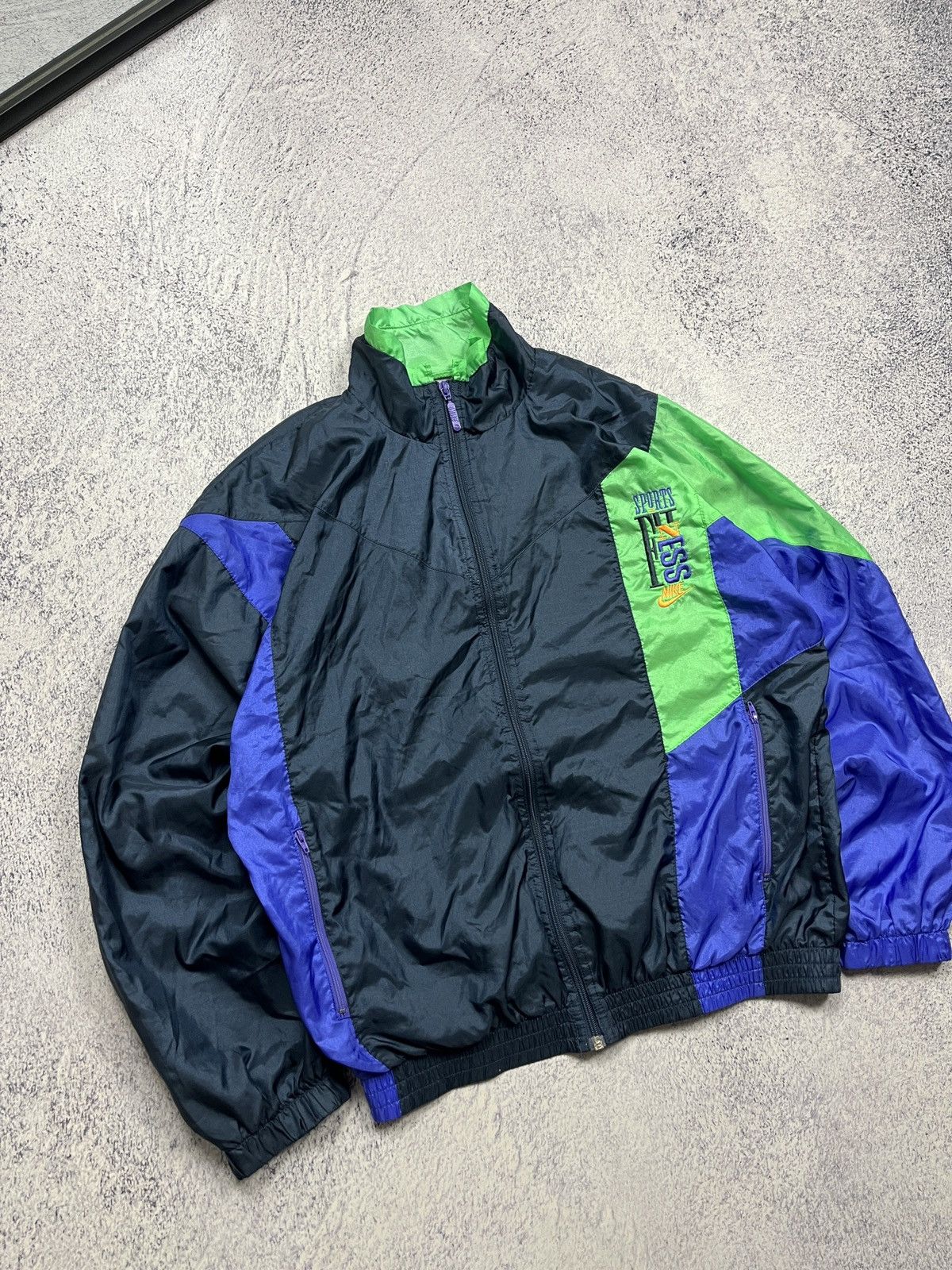 Nike × Vintage Nike Swoosh Y2k 90s Oversized Nylon Retro Track Jacket Size US M / EU 48-50 / 2 - 4 Thumbnail