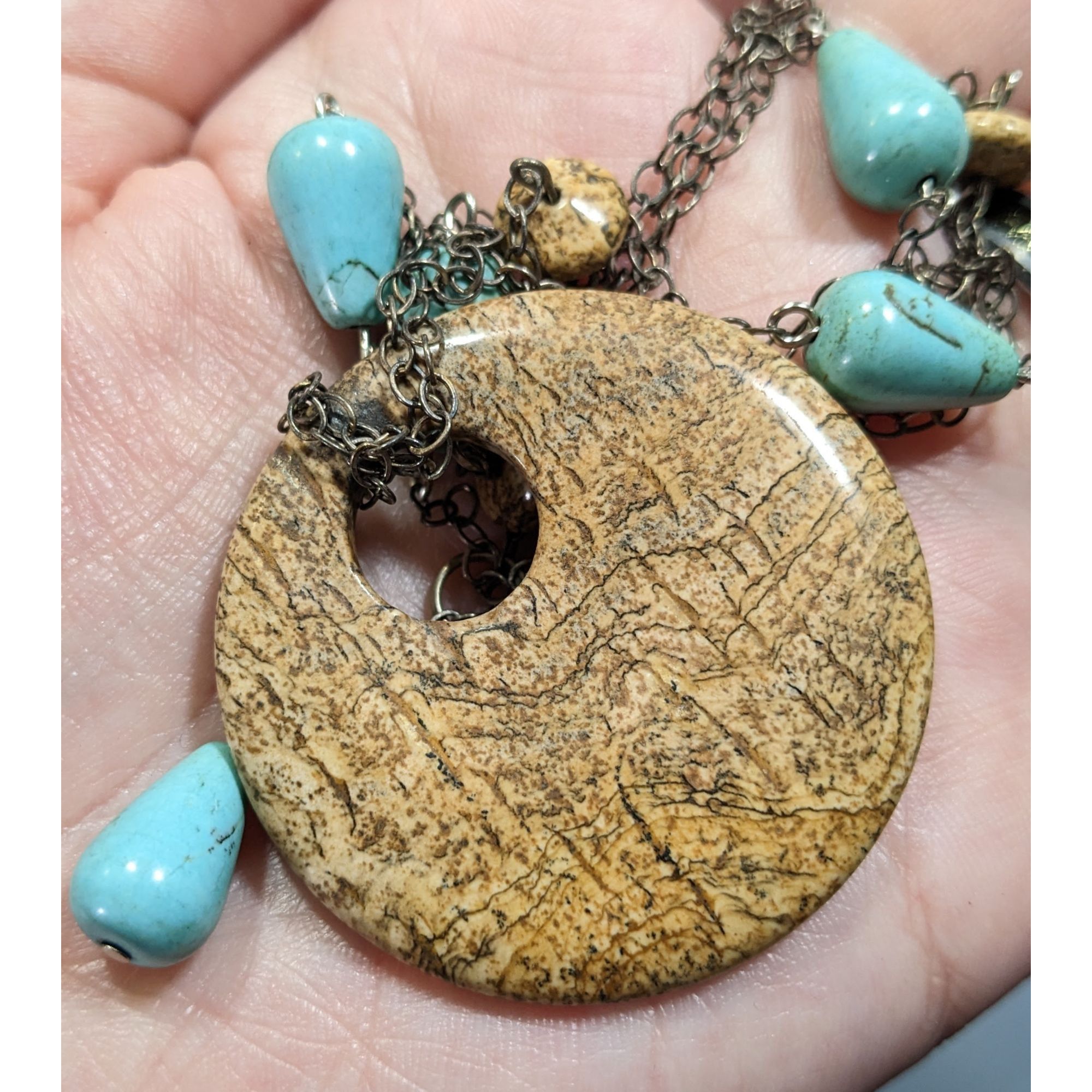 Other Bohemian Turquoise And Jasper Beaded Pendant Necklace Size ONE SIZE - 7 Thumbnail