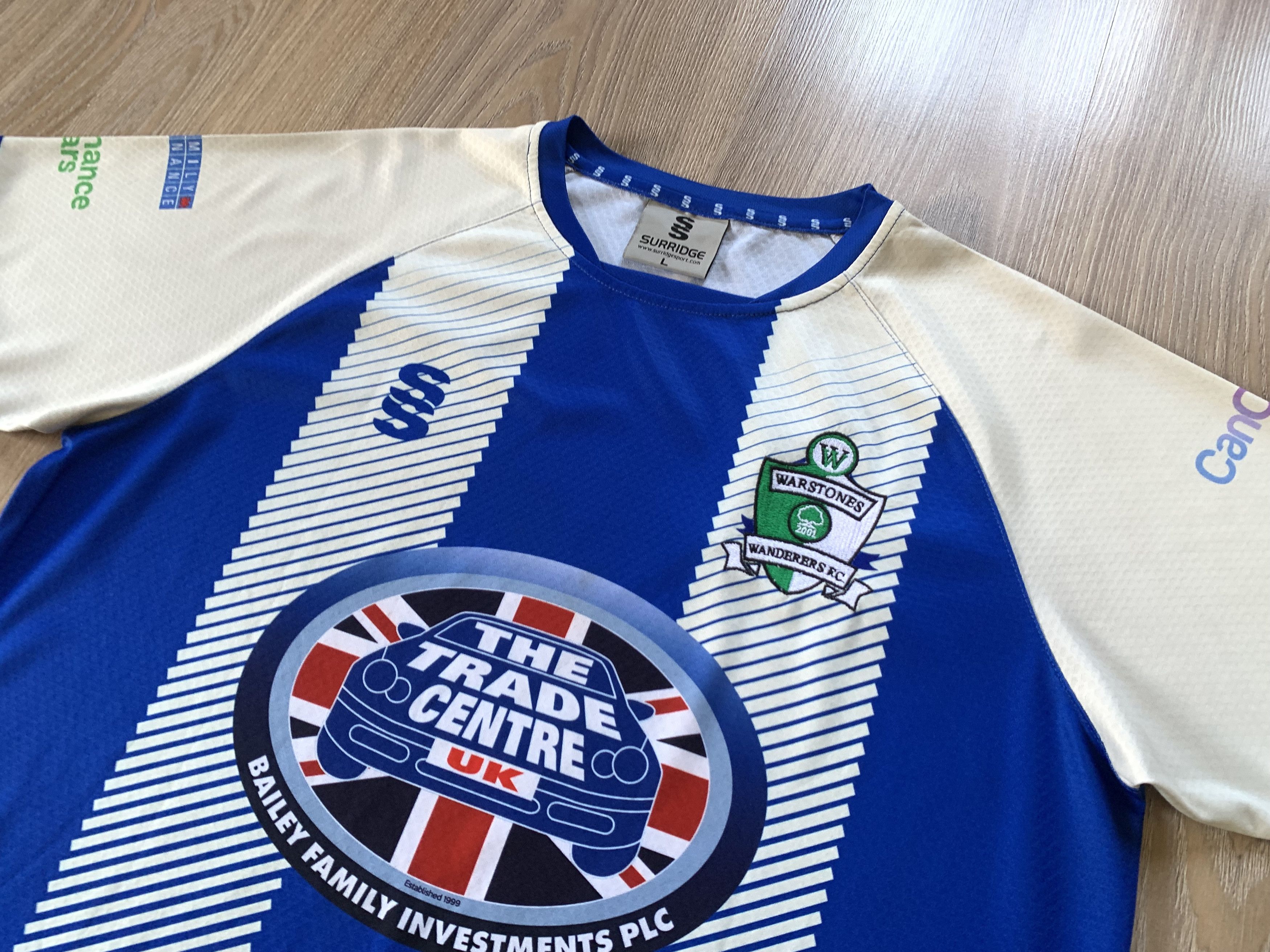 Other Surridge Warstones Wanderers 3 F.C. Jersey Size US L / EU 52-54 / 3 - 3 Thumbnail