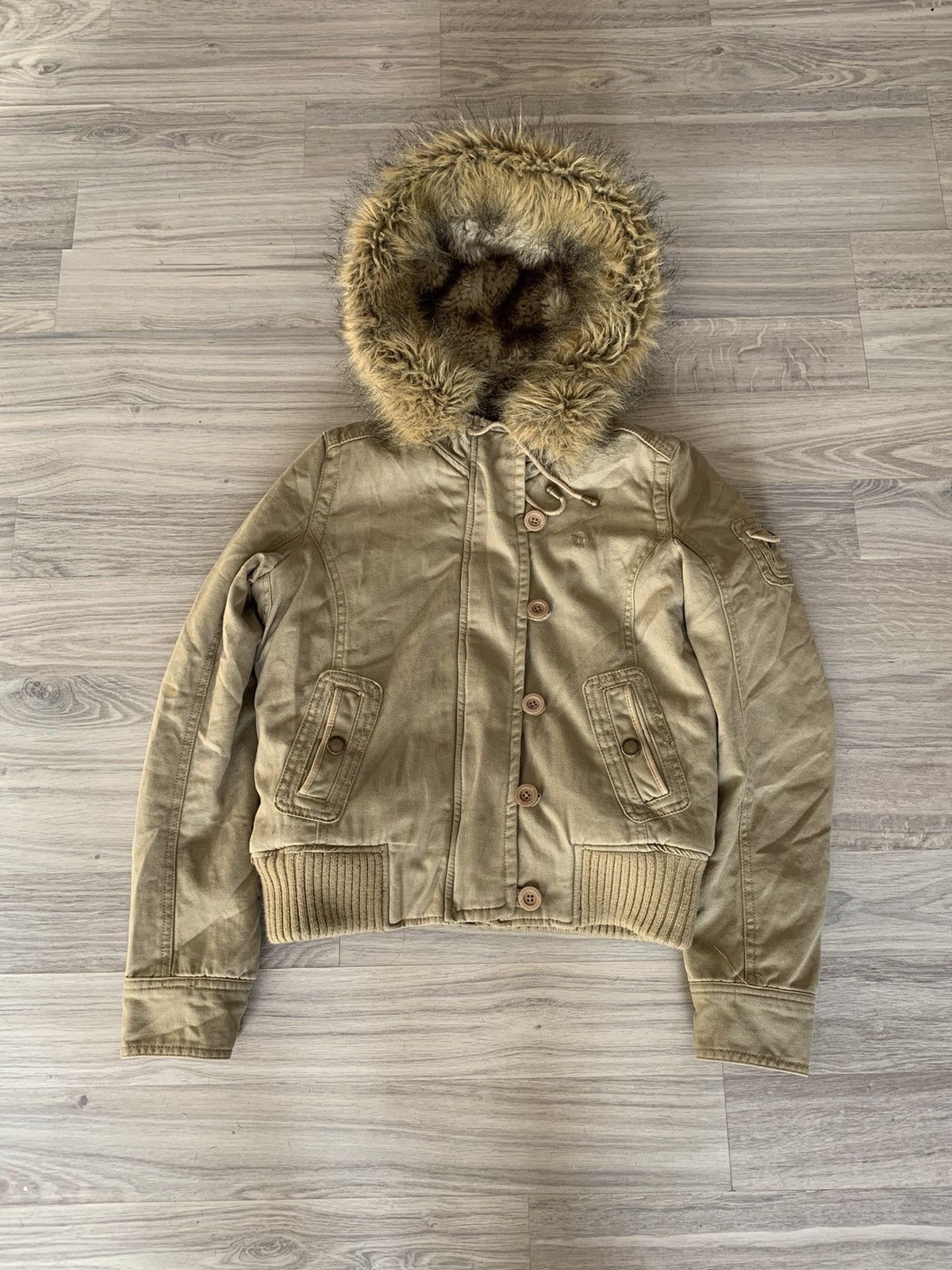 Abercrombie Fitch wmns Y2K faux fur jacket LGB Goa styled