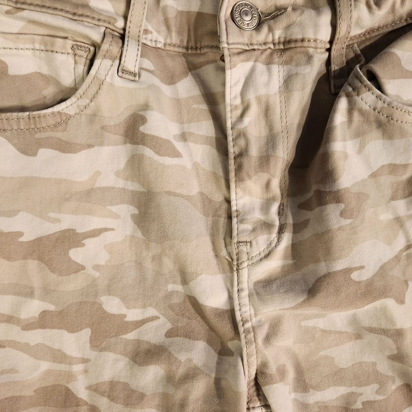 Levi's Levi’s 720 High Rise Super Skinny Crop Jeans Camouflage Beige 26 Women Pants Size 26" / US 2 / IT 38 - 4 Thumbnail