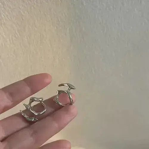 Japanese Brand Mutant Vein Earrings Gothic Punk Chrome Jewelry Spike Size ONE SIZE - 3 Thumbnail