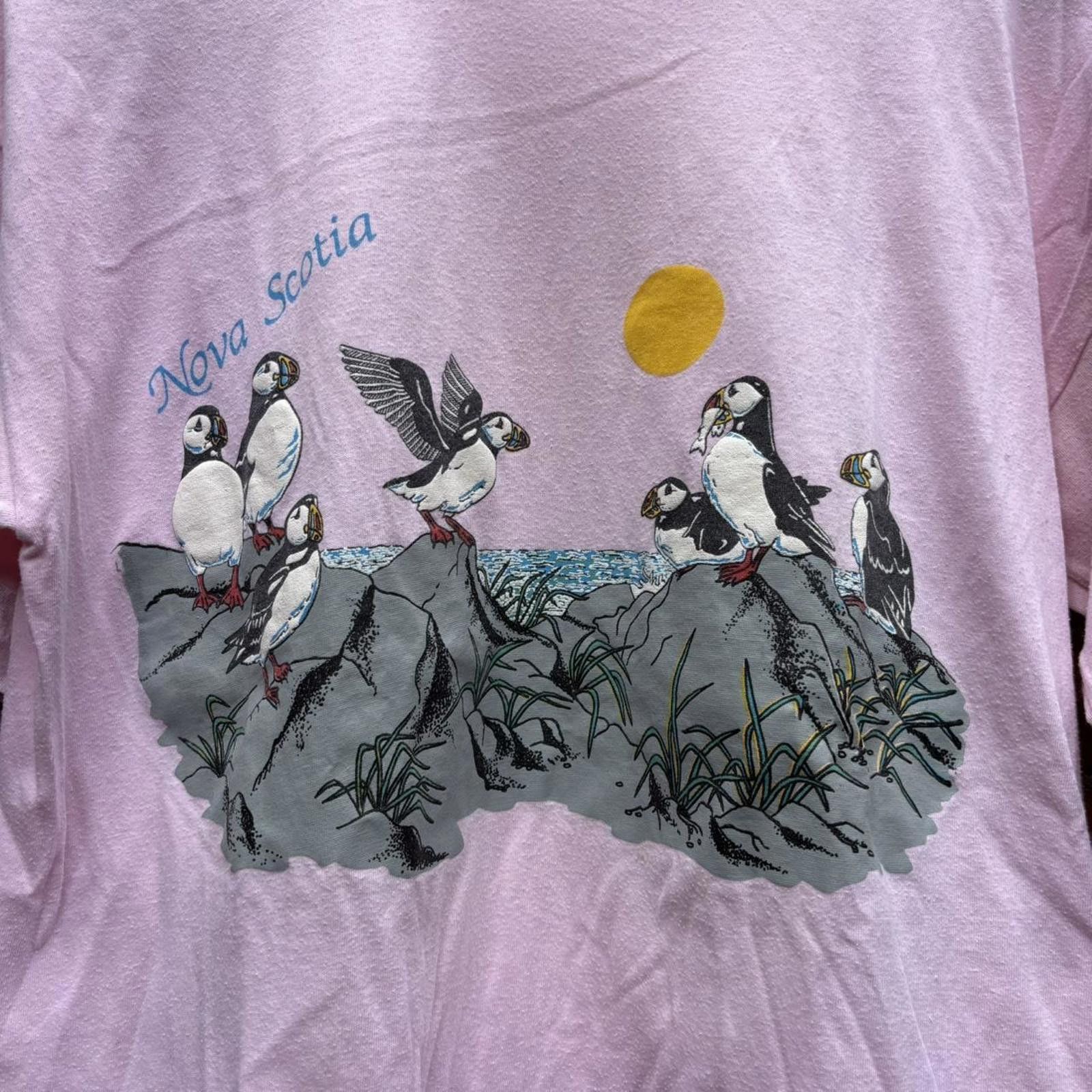 Other Vintage Nova Scotia puffins t shirt 80s M/L Size US L / EU 52-54 / 3 - 3 Thumbnail