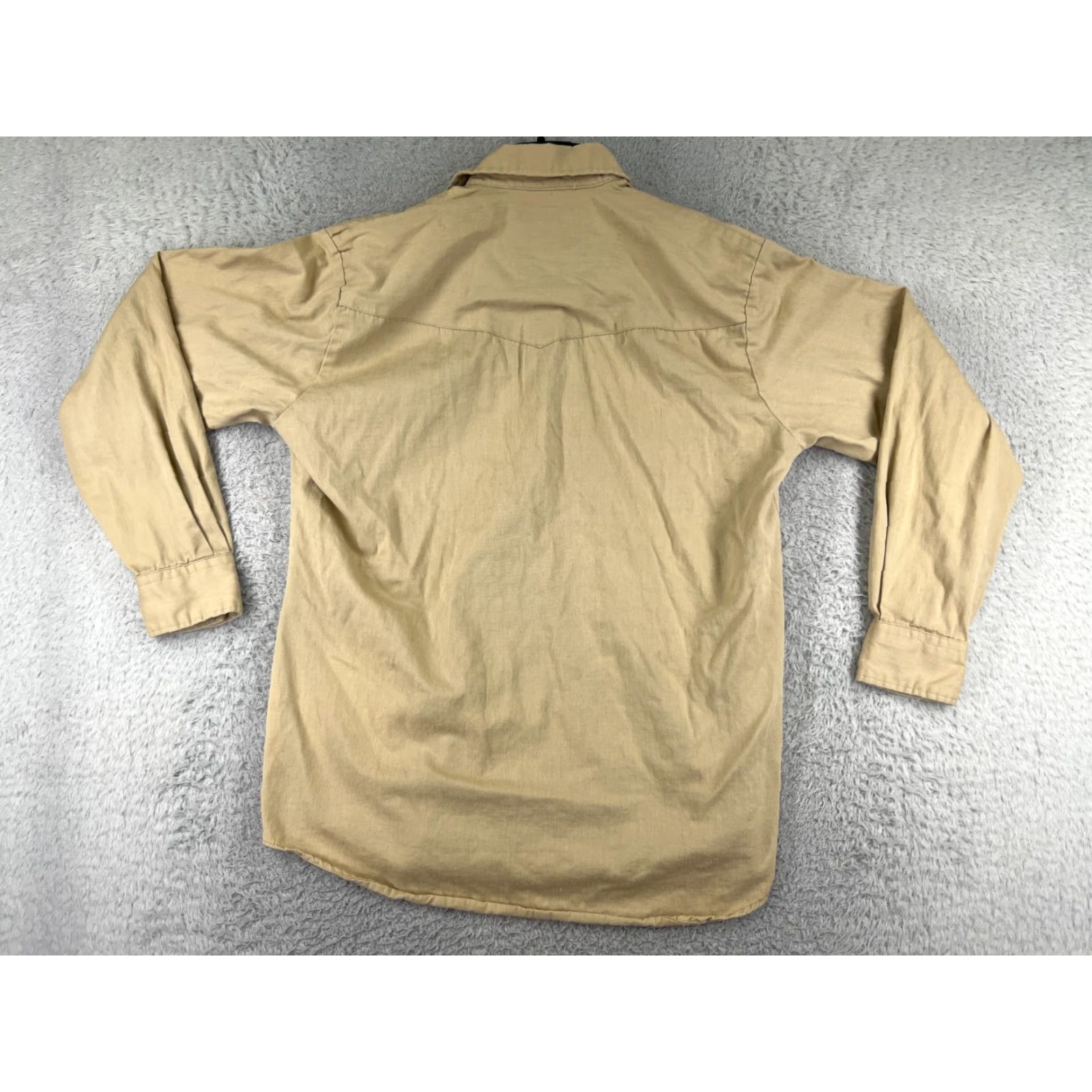 Roper VINTAGE Roper Shirt Mens L Beige Twill USA Button-Up Long Sleeve Size US L / EU 52-54 / 3 - 2 Thumbnail
