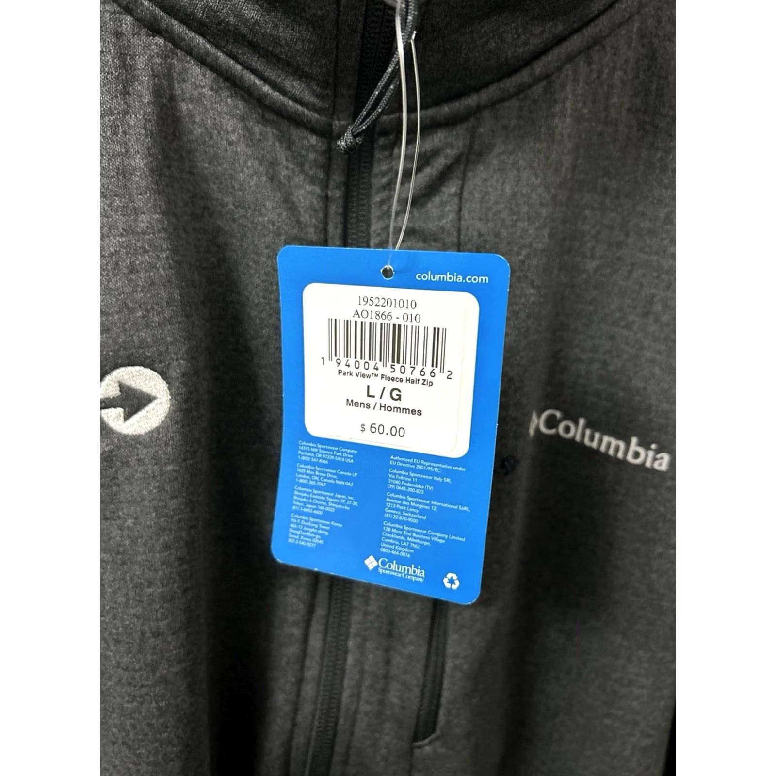 Vintage Columbia Park View Fleece Half Zip Mens L Gray Omni-Wick NWT Chest Pocket Mock Neck Zip Pullover ShirtSweatshirt Size US L / EU 52-54 / 3 - 5 Thumbnail