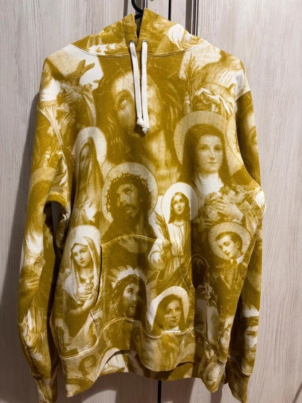 Streetwear × Supreme hoodie Supreme Jesus and Mary FW18 purple