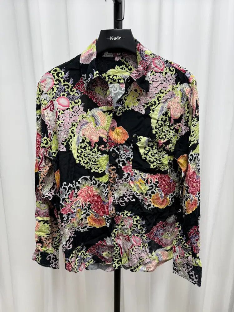 Yohji Yamamoto Sz 3 Yohji Yamamoto Mafia Flower Shirt Size US L / EU 52-54 / 3 - 1 Thumbnail