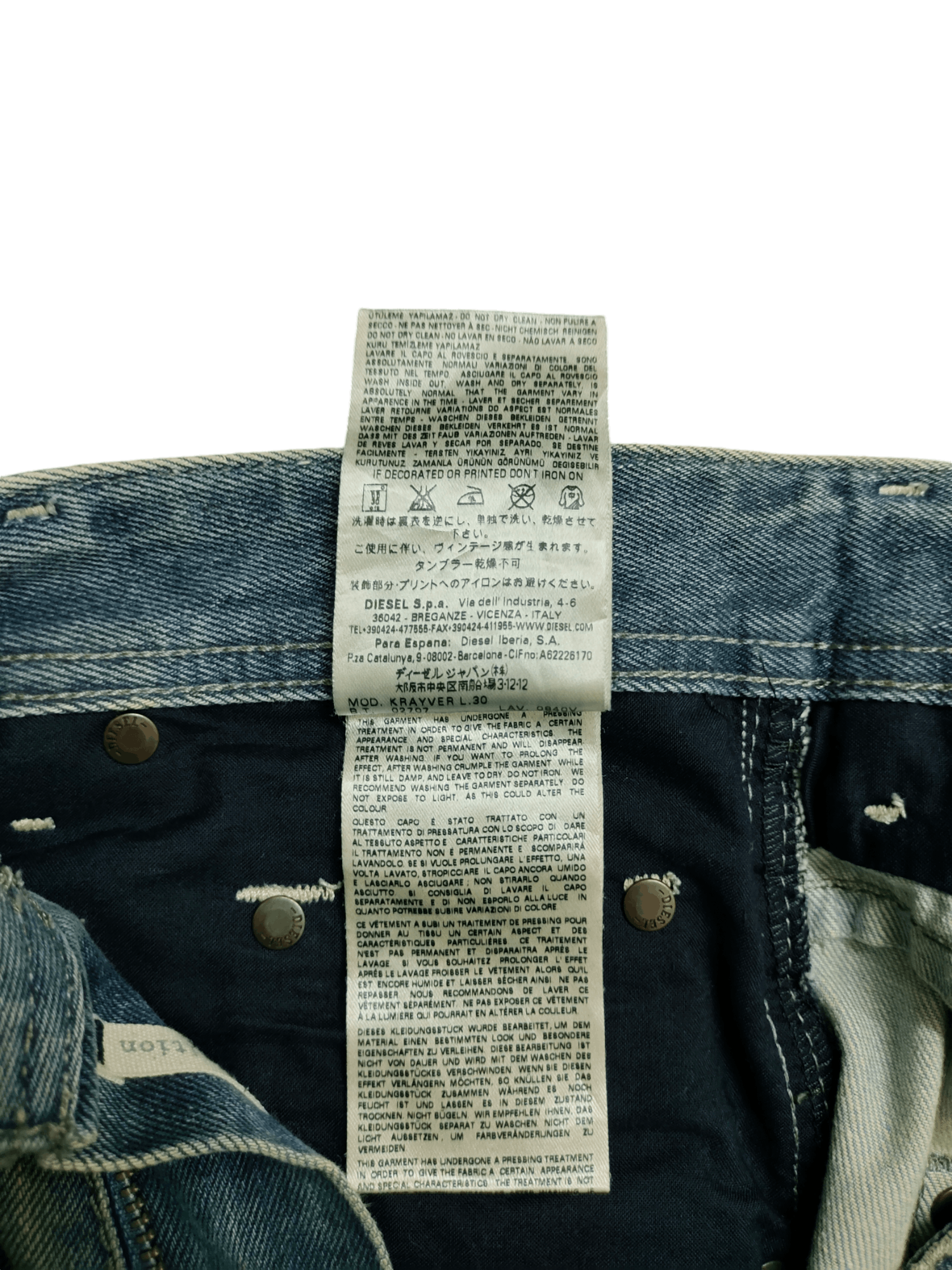 Diesel Vintage Y2k Diesel Krayver Slim Distress Rusty Denim Jeans Size US 30 / EU 46 - 17 Thumbnail