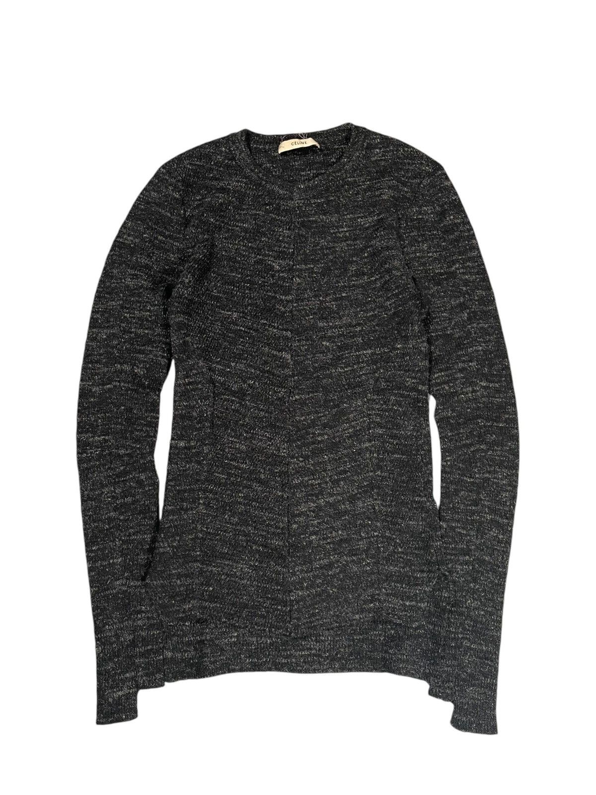 2000's Celine Asymmetrical Wool Sweater by Phoebe Philo (S)