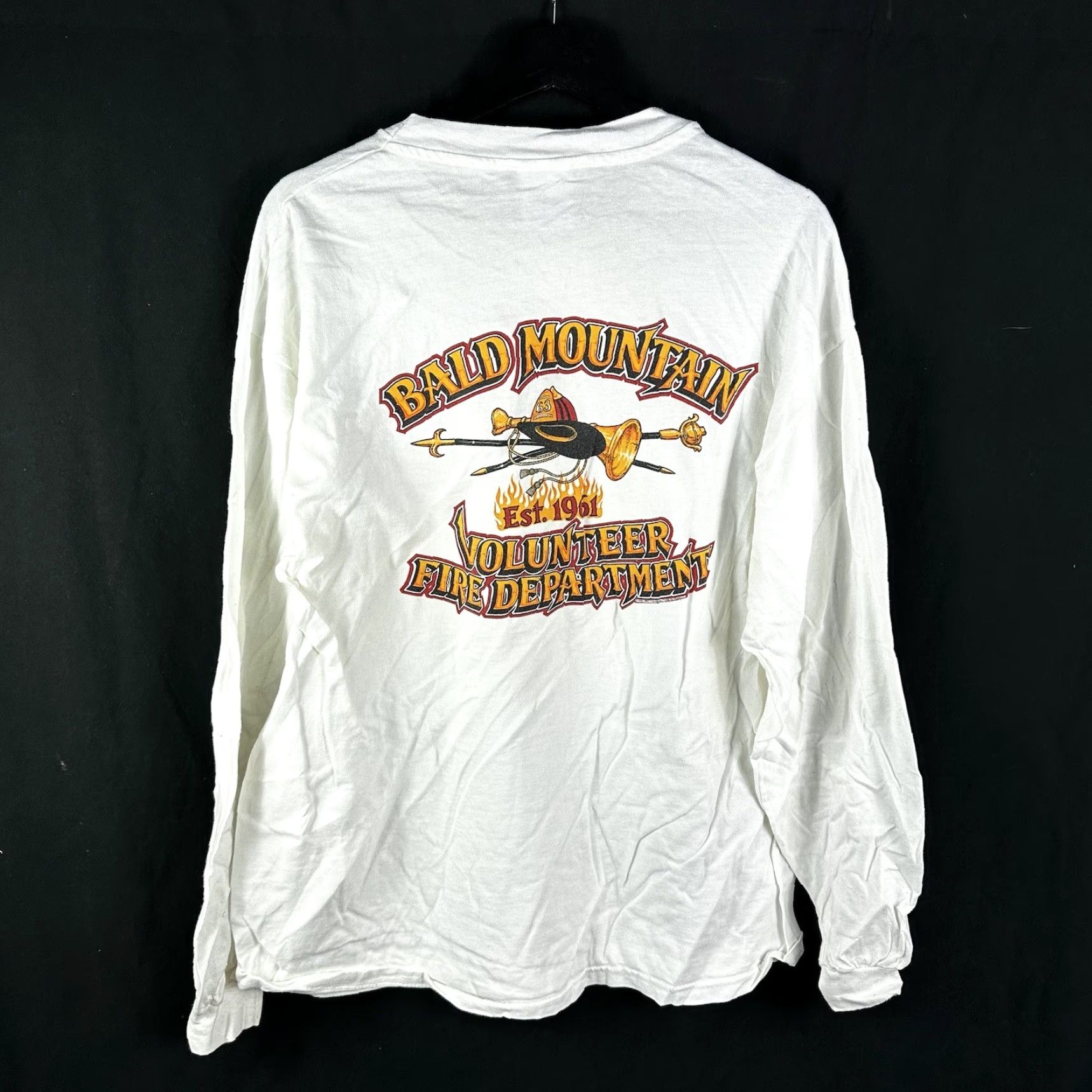 Vintage VINTAGE Bald Mountain Volunteer Fire Department T-shirt XL Firefighting 90s Mens Size US XL / EU 56 / 4 - 5 Thumbnail